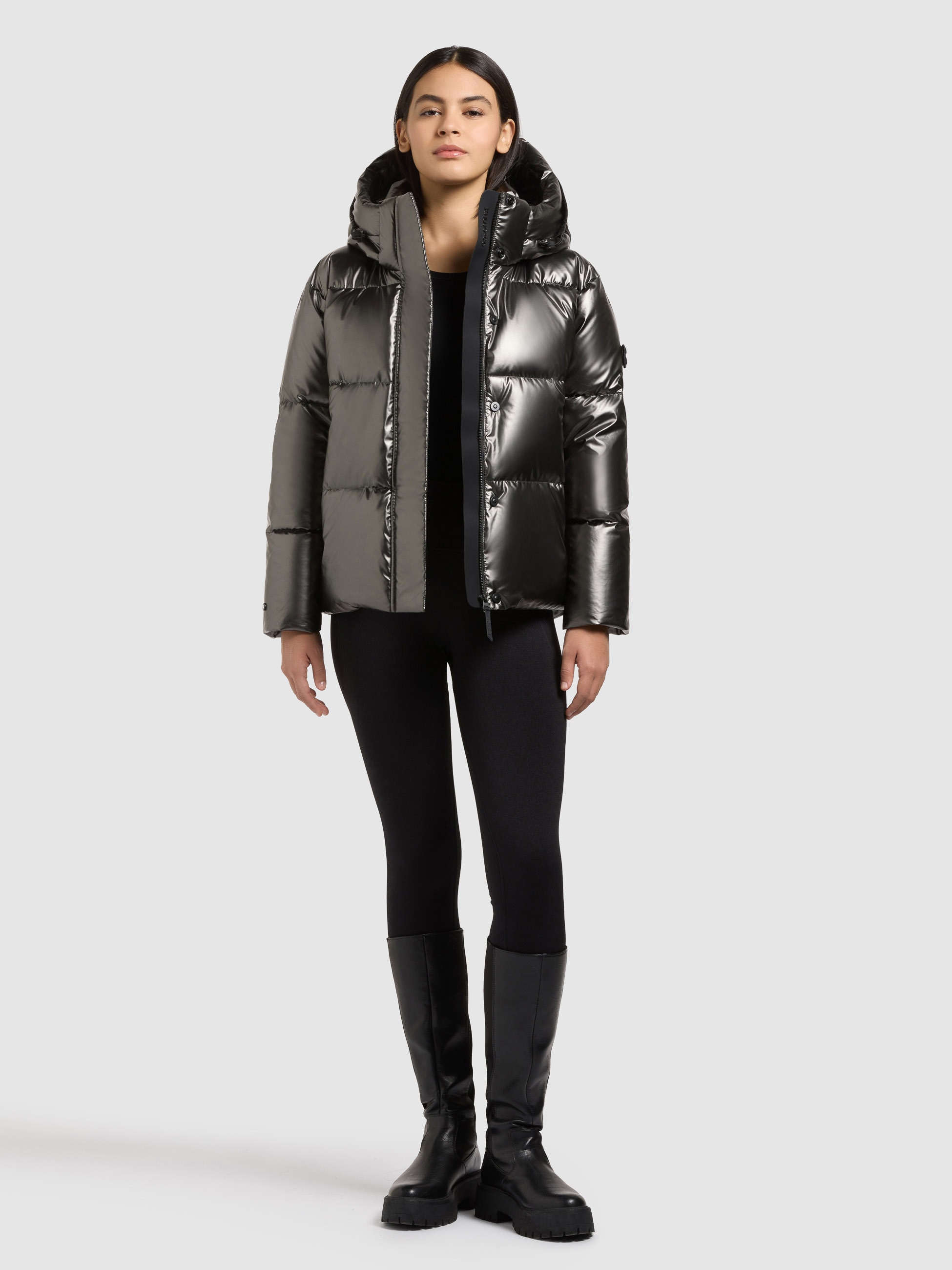 khujo Steppjacke »DEVINA3 SHINY« mit Kapuze