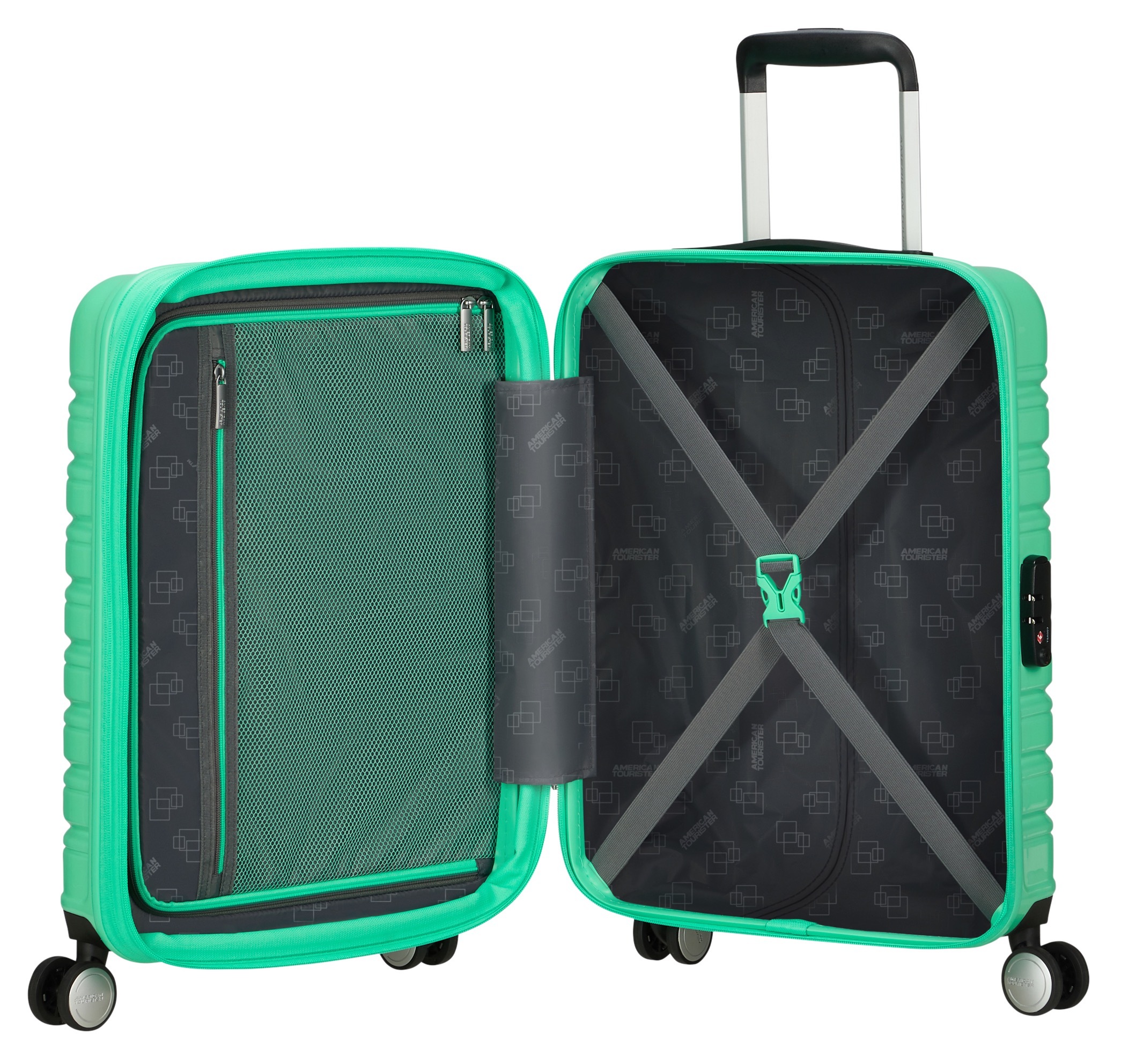 American Tourister® Handgepäck-Trolley »FLASHLINE POP 55«, 4 Rollen, Handgepäck-Koffer Reisegepäck Koffer TSA-Zahlenschloss