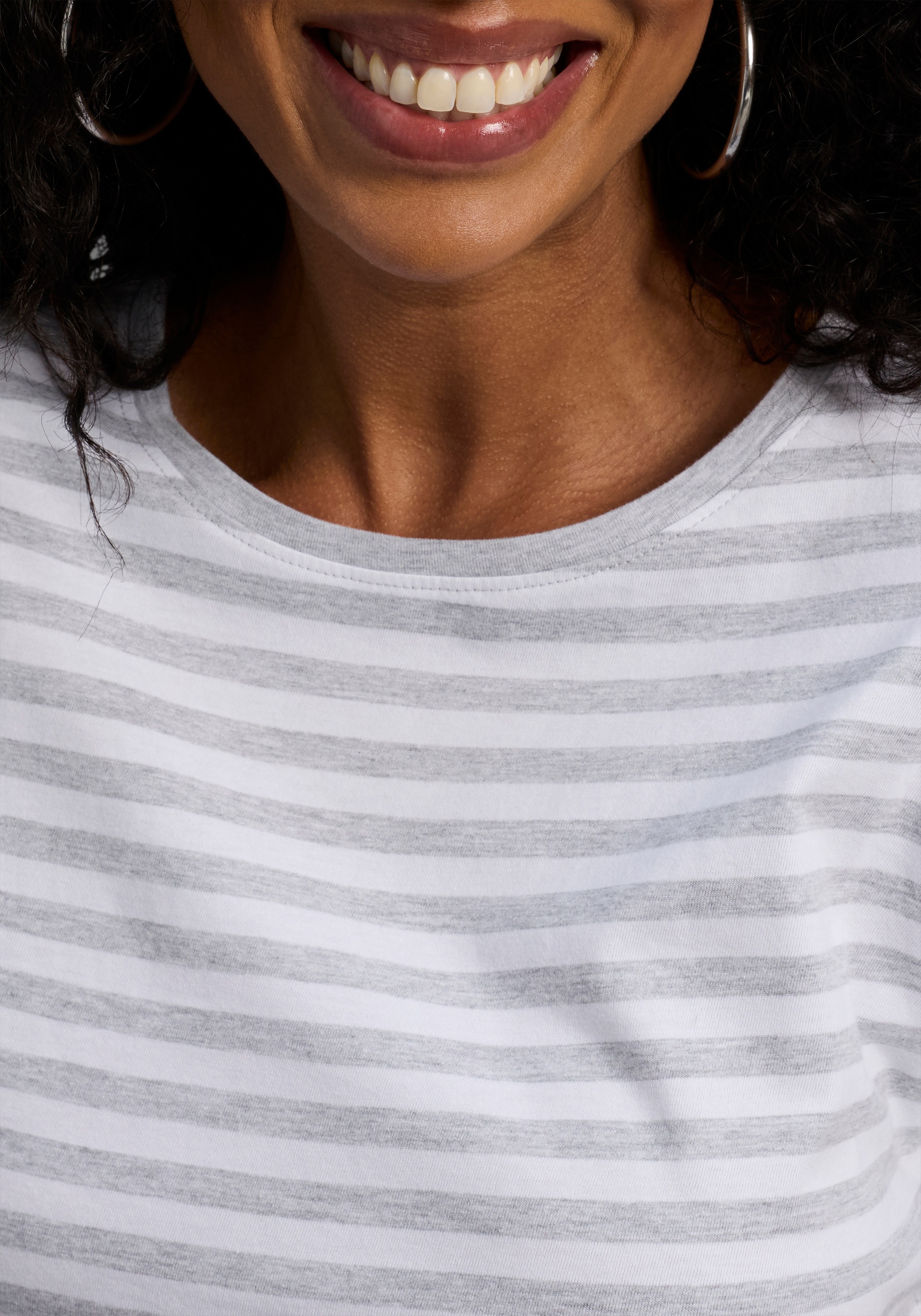 Thumbnail - AJC T-Shirt, Kurzarm, taillierter Schnitt, gestreift, Rundhalsausschnitt