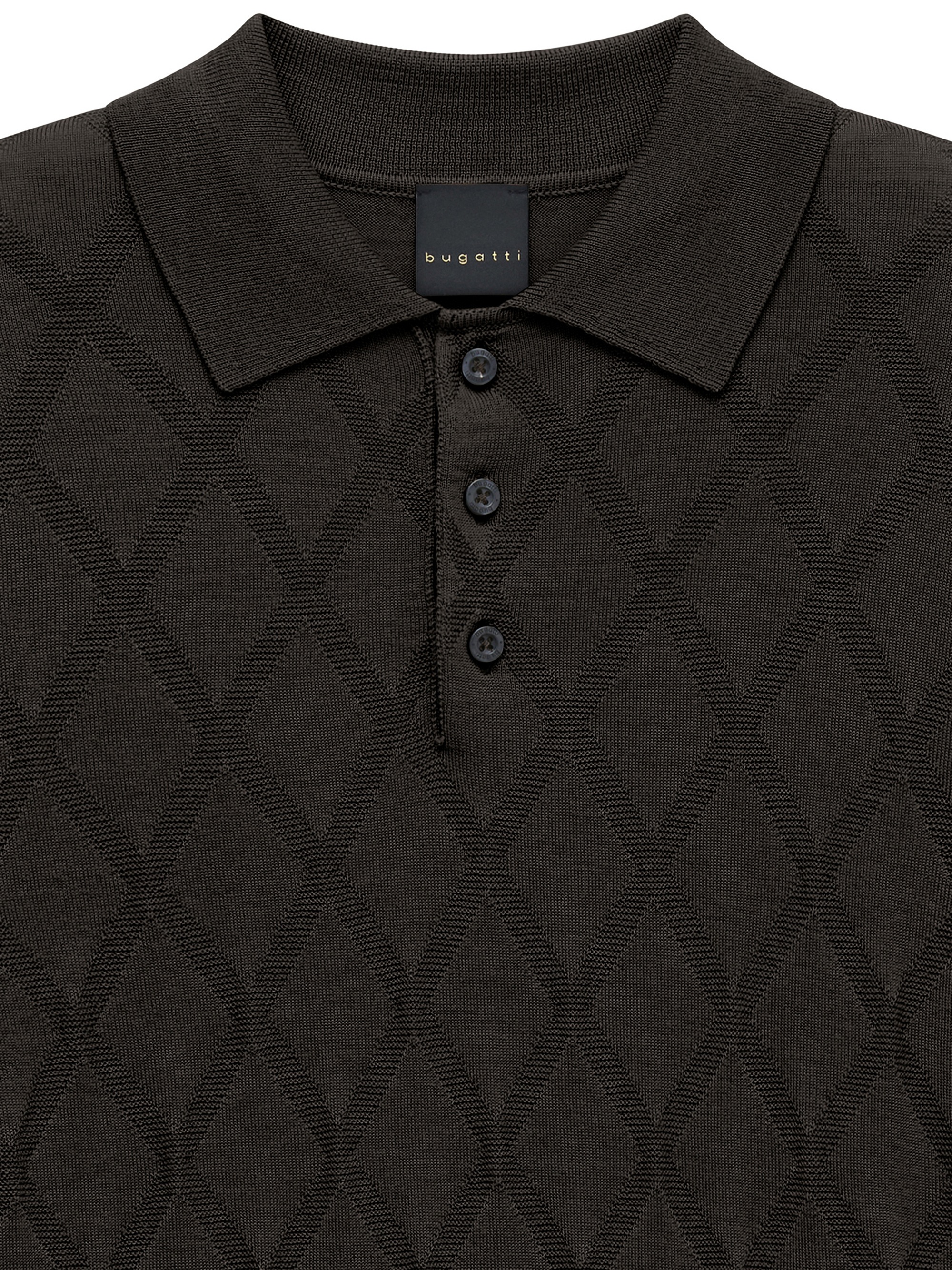 bugatti Poloshirt »Regular Fit« Regular Fit Wolle-Seide Strick
