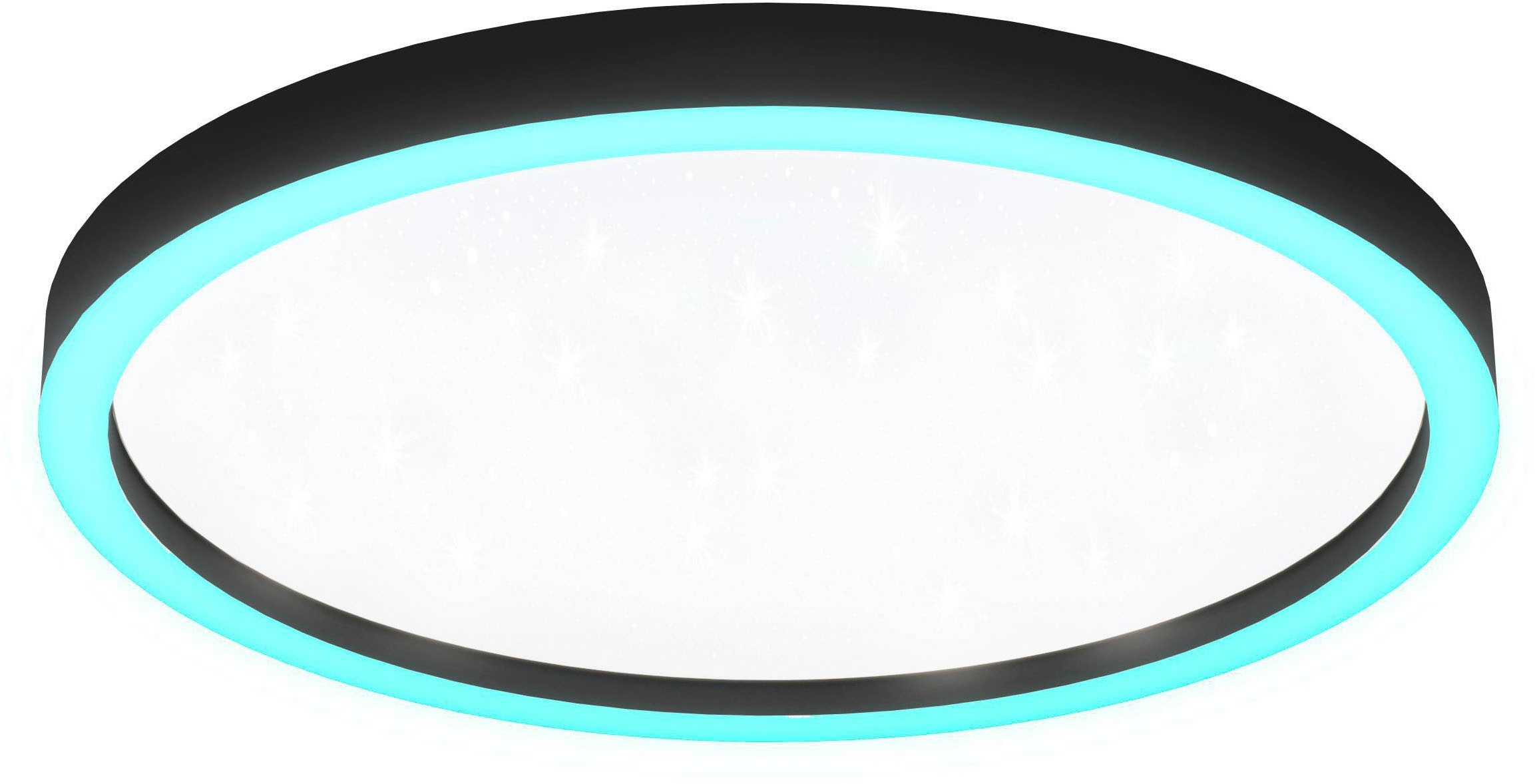 EGLO Deckenleuchte »Montemorelos-Z Deckenlampe, ZigBee 3.0, Kristall-Effekt, Flurlampe« LED-Modul 1 Stk. Kaltweiß | RGB Wand-/Deckenleuchte - H7 x Ø57 cm - schwarz - 34,5W inkl.