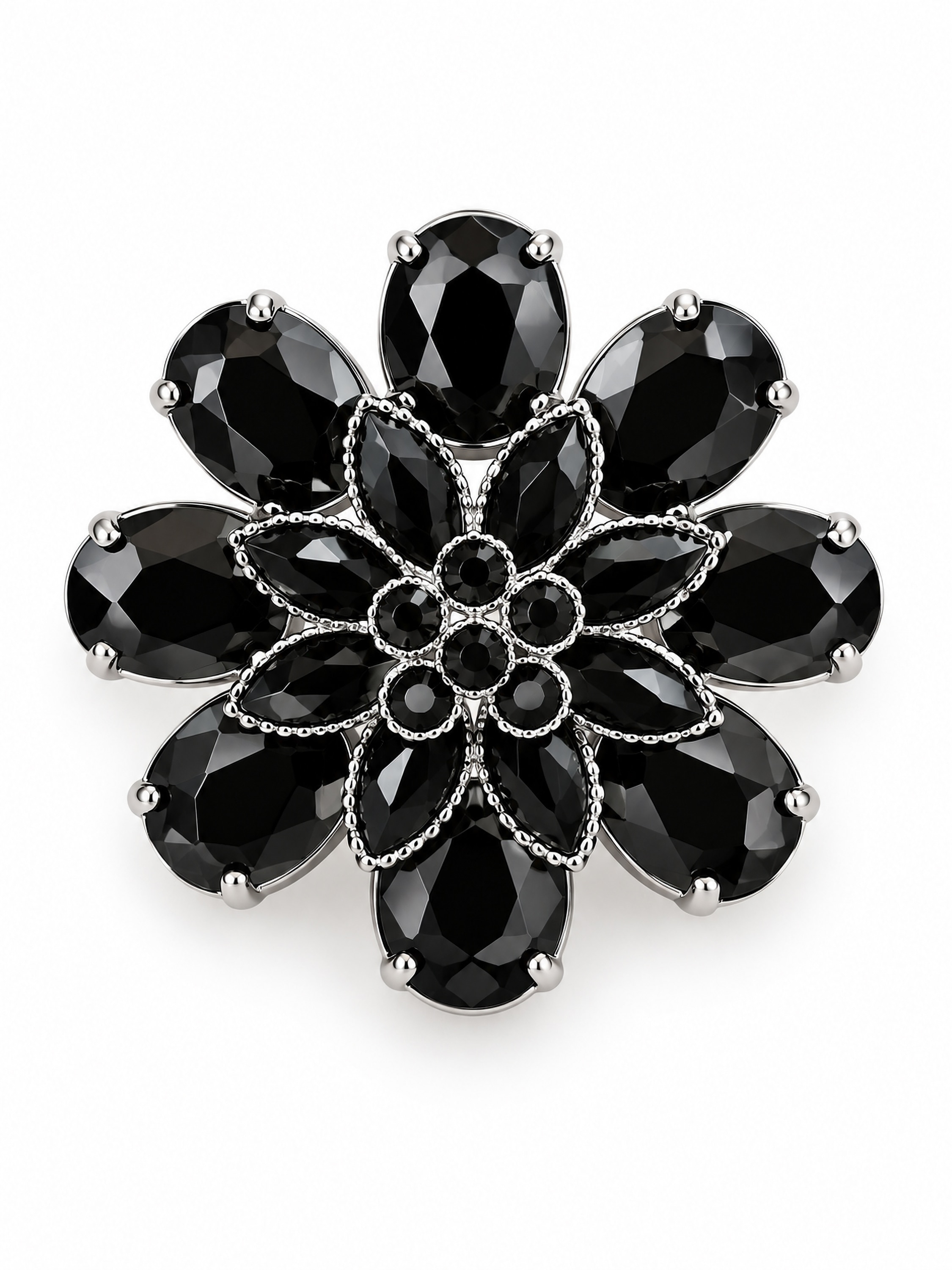 COLLEZIONE ALESSANDRO Brosche »Florina« ()  Blütenbrosche mit Schmucksteinen