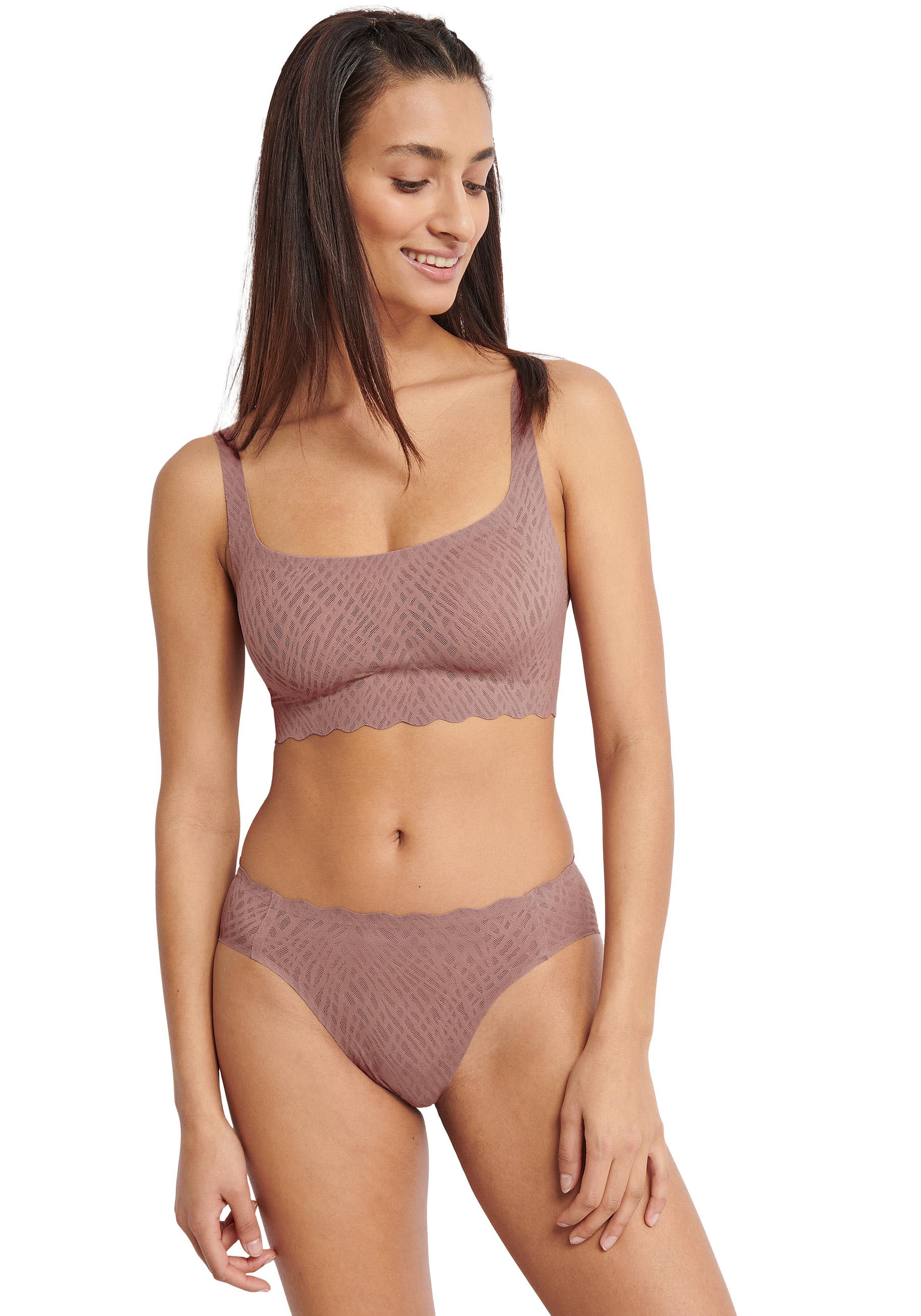 sloggi Bustier »ZERO Feel Bliss Top«, unsichtbar mit Spitzenoptik