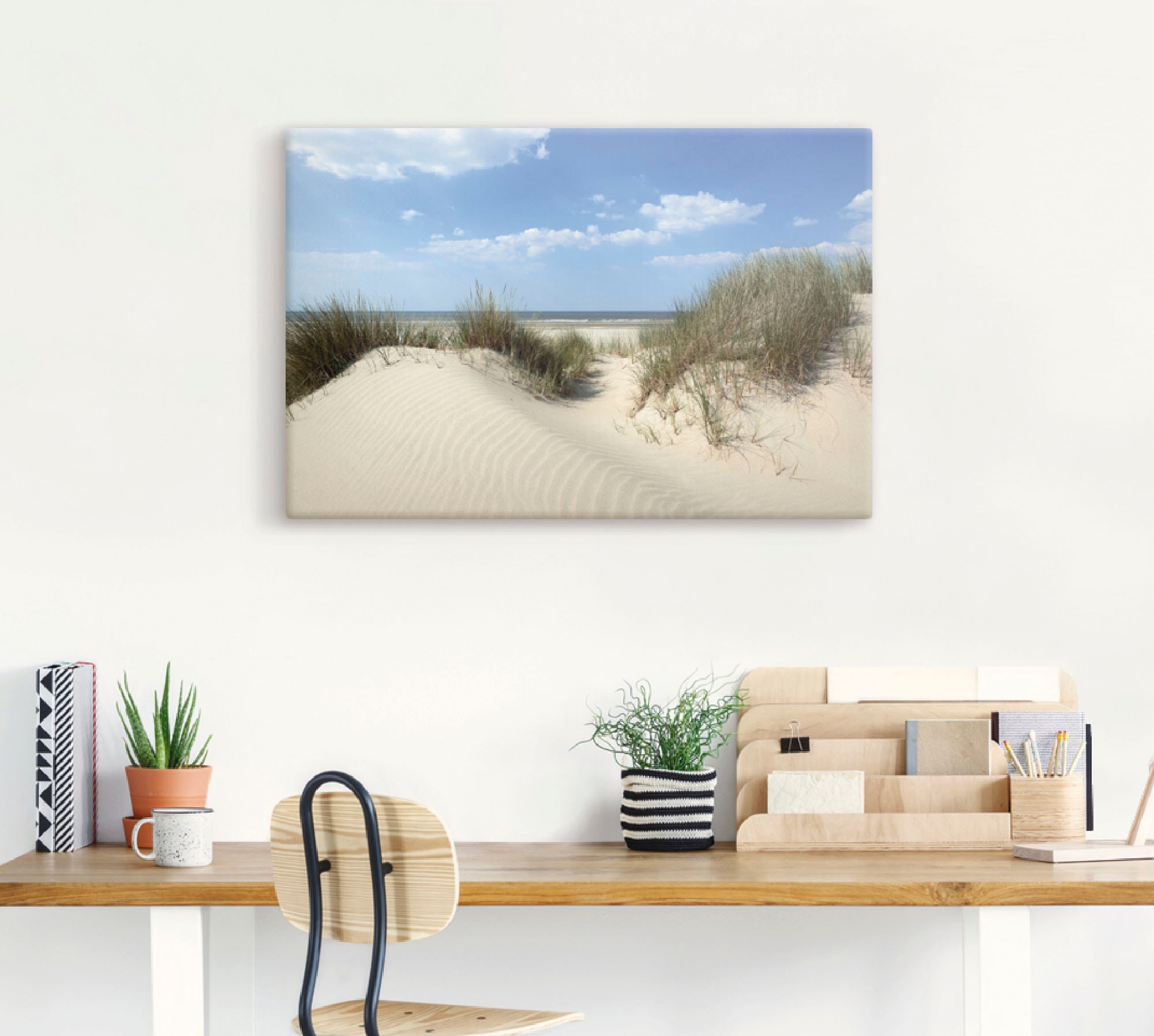 Artland Wandbild »Düne mit Meeresblick«, Strand, (1 St.), als Alubild, Outdoorbild, Leinwandbild, Poster in verschied. Größen