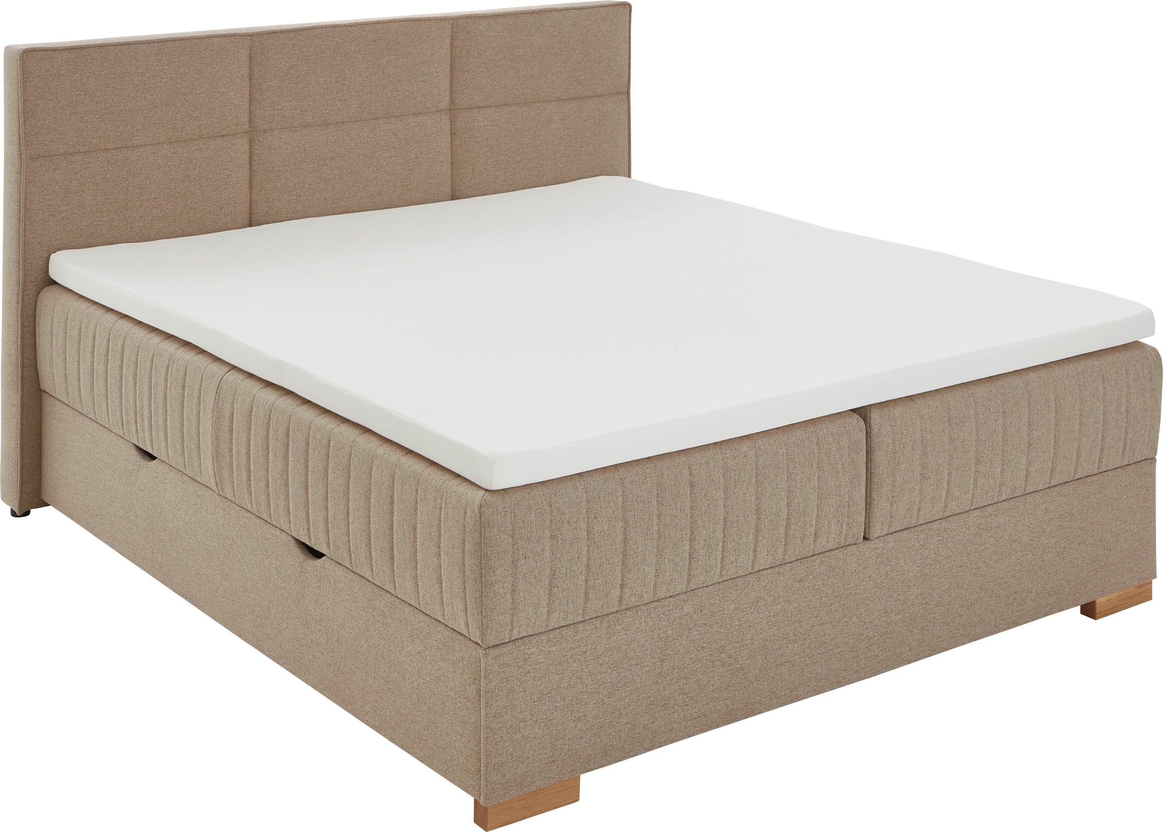 meise.möbel Boxspringbett »Tambo«, inkl. Bettkasten & Topper, erhältlich in 120x200cm oder 180x200cm