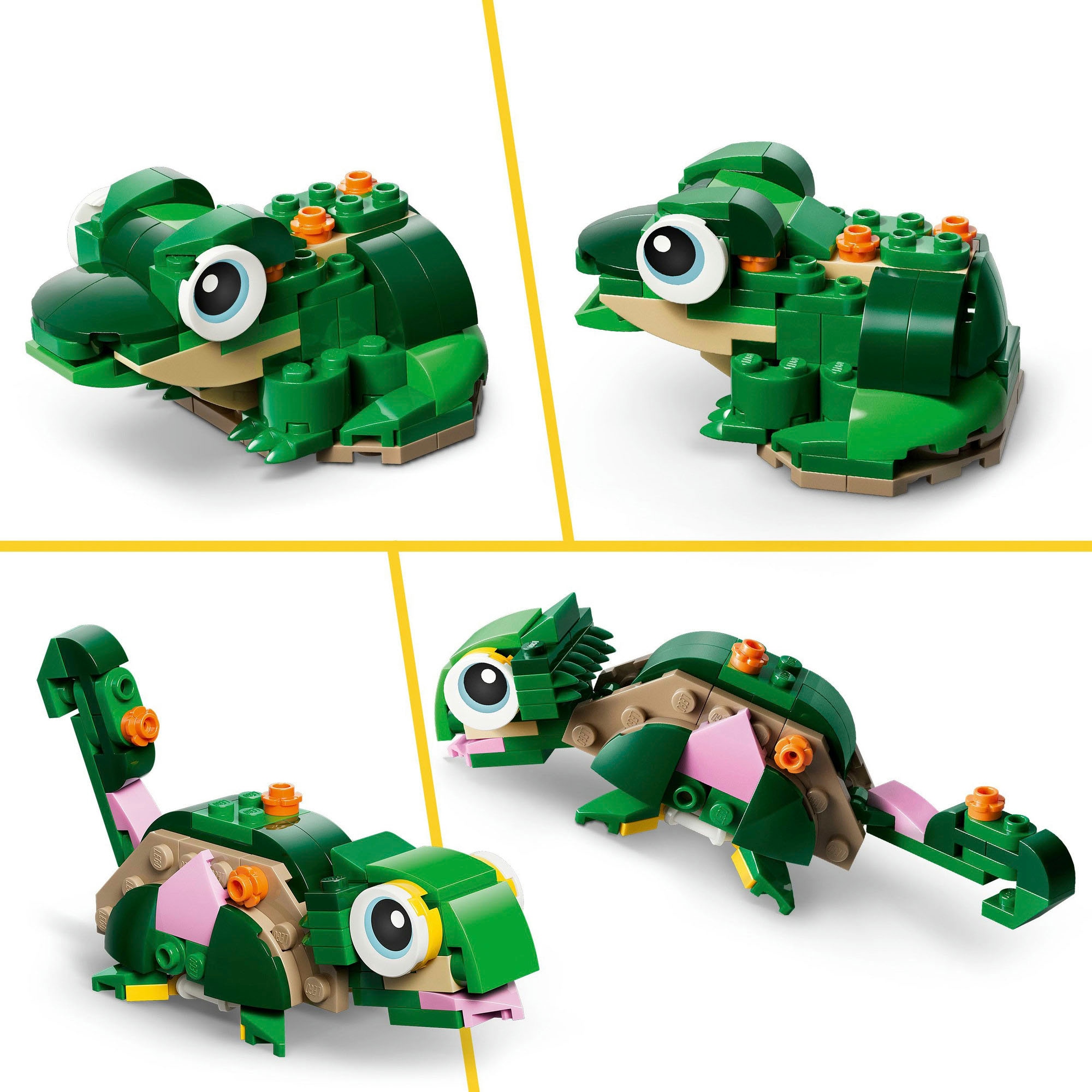 LEGO® Konstruktionsspielsteine »Schildkröte mit Seerose (31377), LEGO Creator« Made in Europe