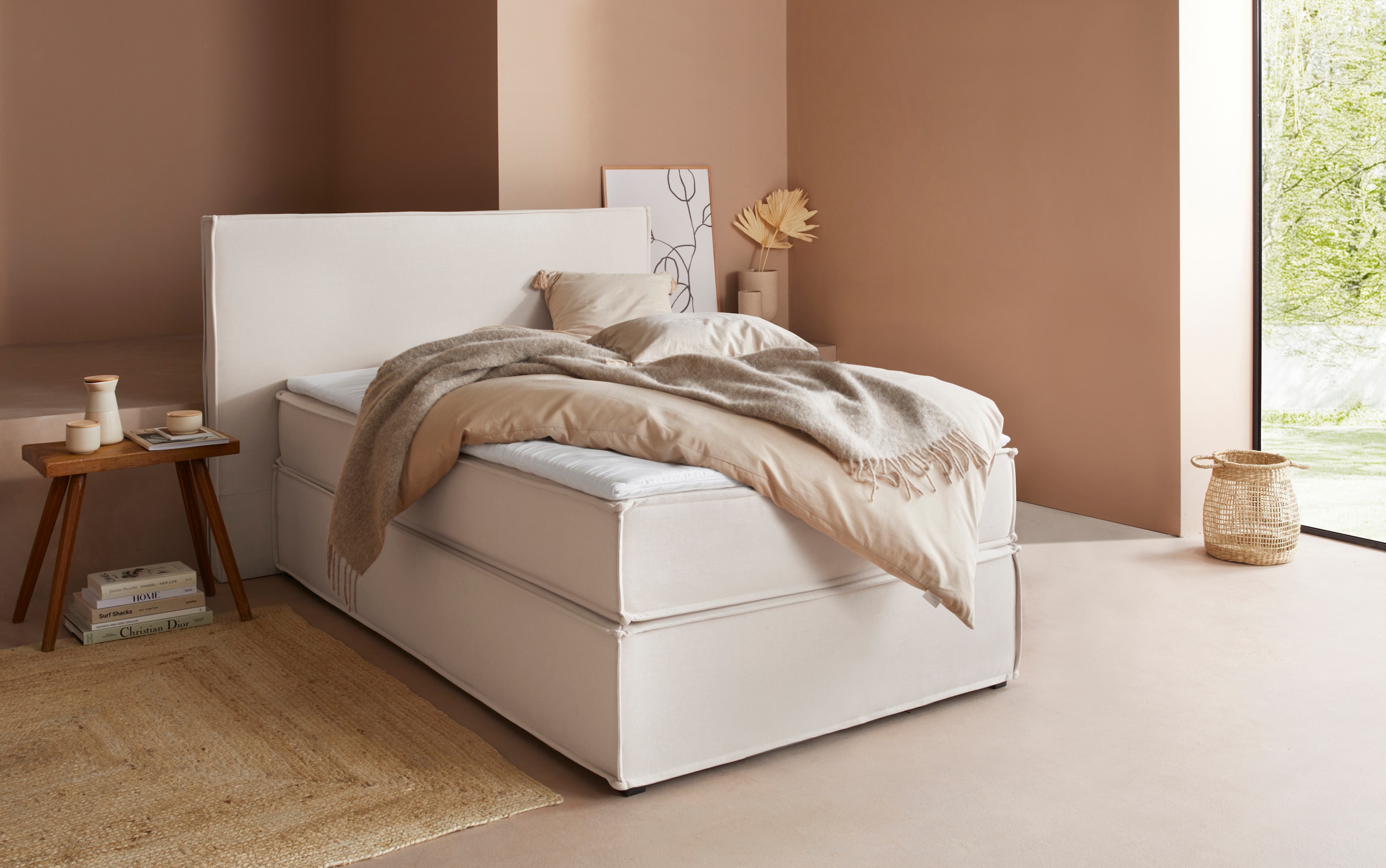 LeGer Home by Lena Gercke Boxspringbett "Yuma", incl. Topper, in 4 Breiten, günstig online kaufen