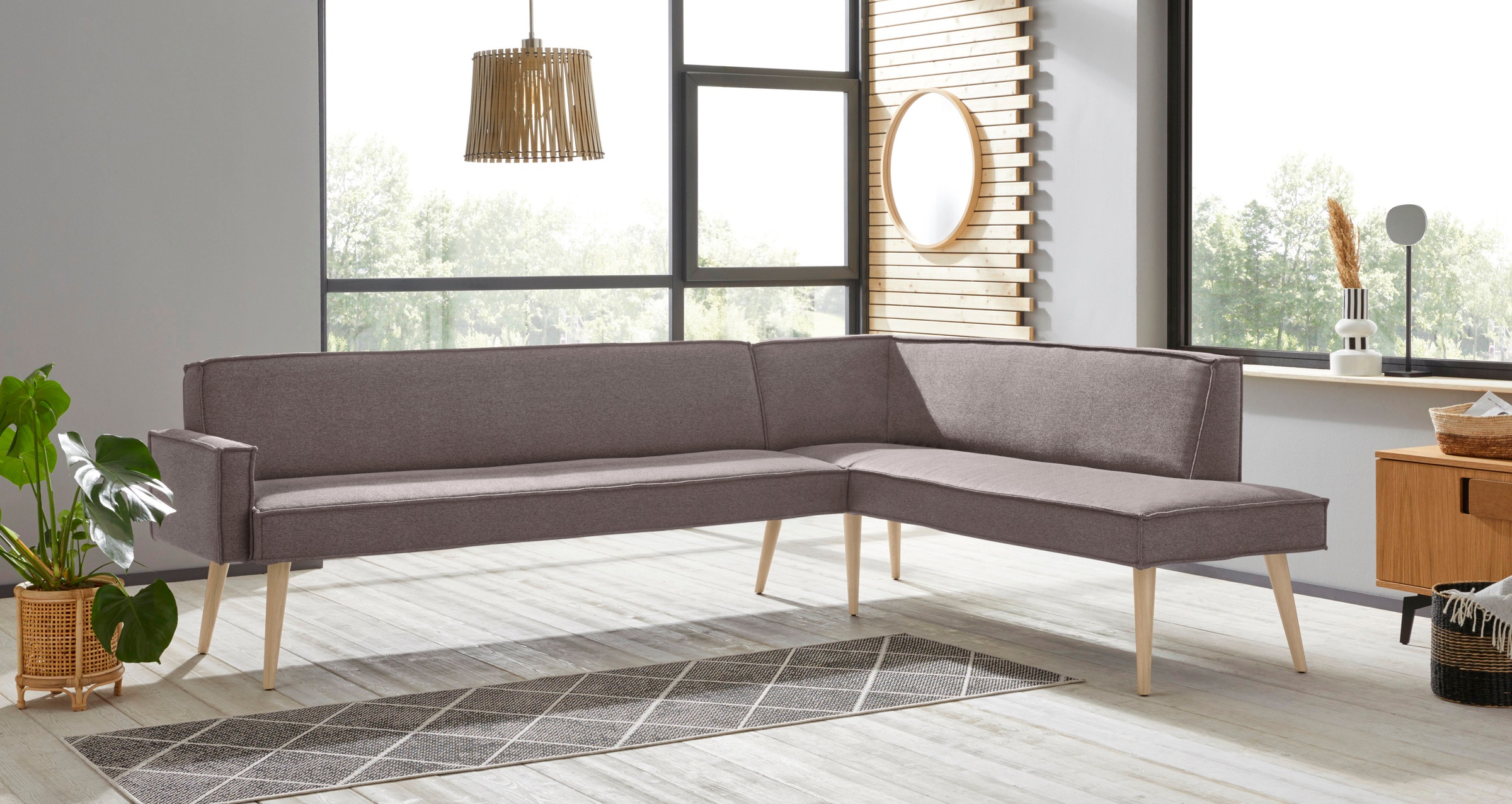 exxpo - sofa fashion Eckbank »Lungo«, Frei im Raum stellbar