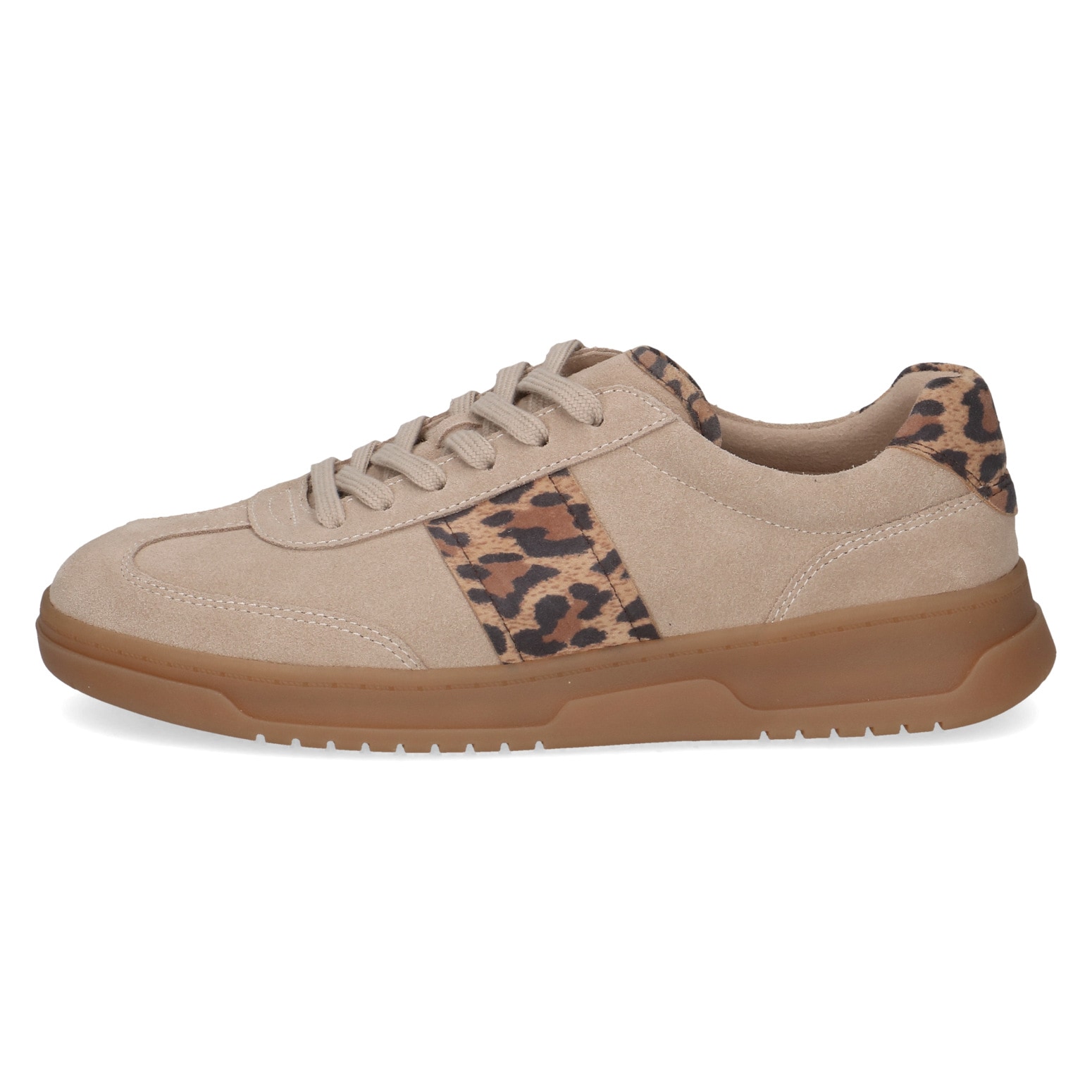 Caprice Sneaker, Freizeitschuh, Halbschuh, Schnürschuh mit Besätzen in Leooptik