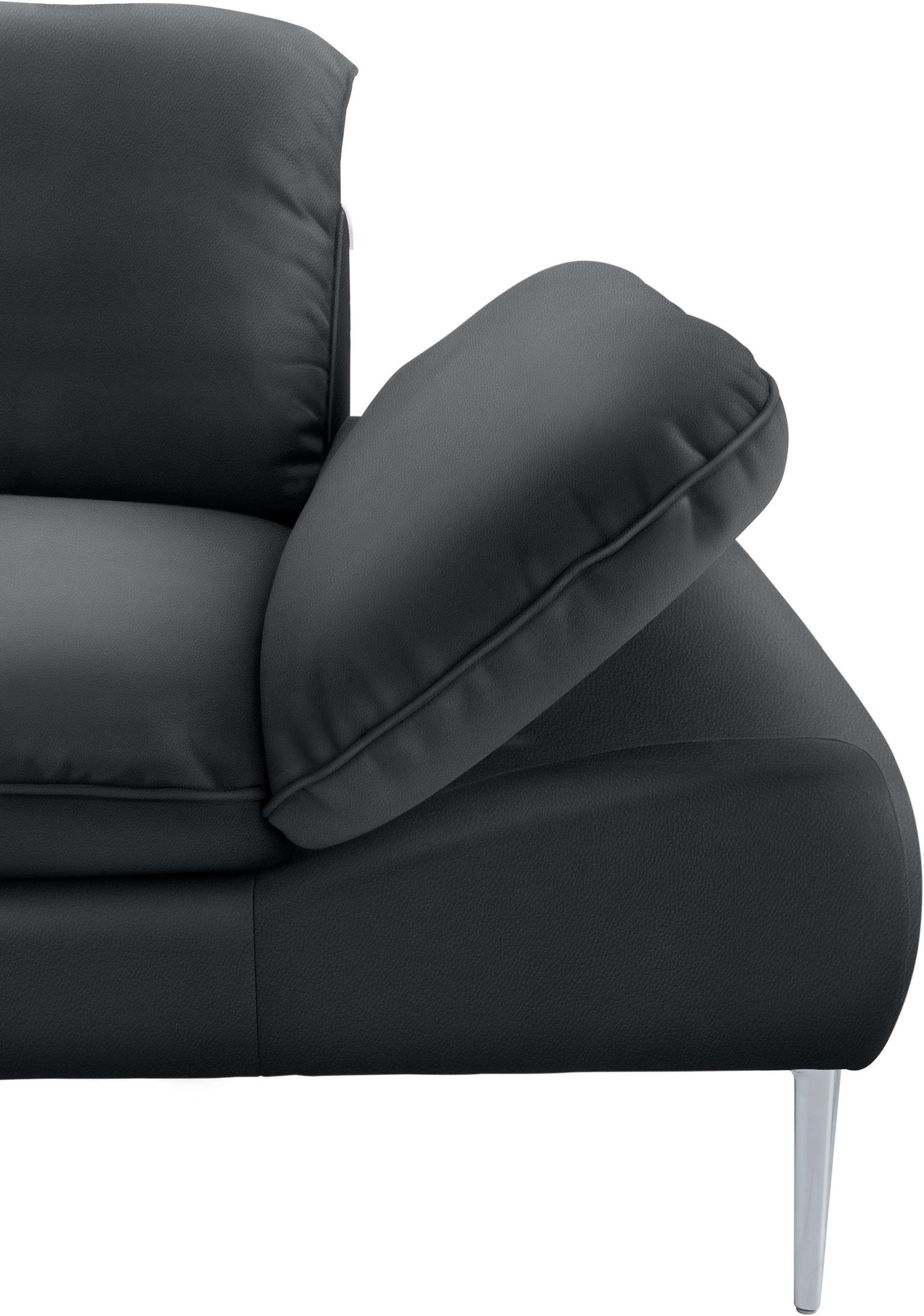 W.SCHILLIG Ecksofa »enjoy&MORE, Designsofa, elegant und bequem, L-Form«, mit Sitztiefenverstellung, Füße silber matt, Breite 310 cm