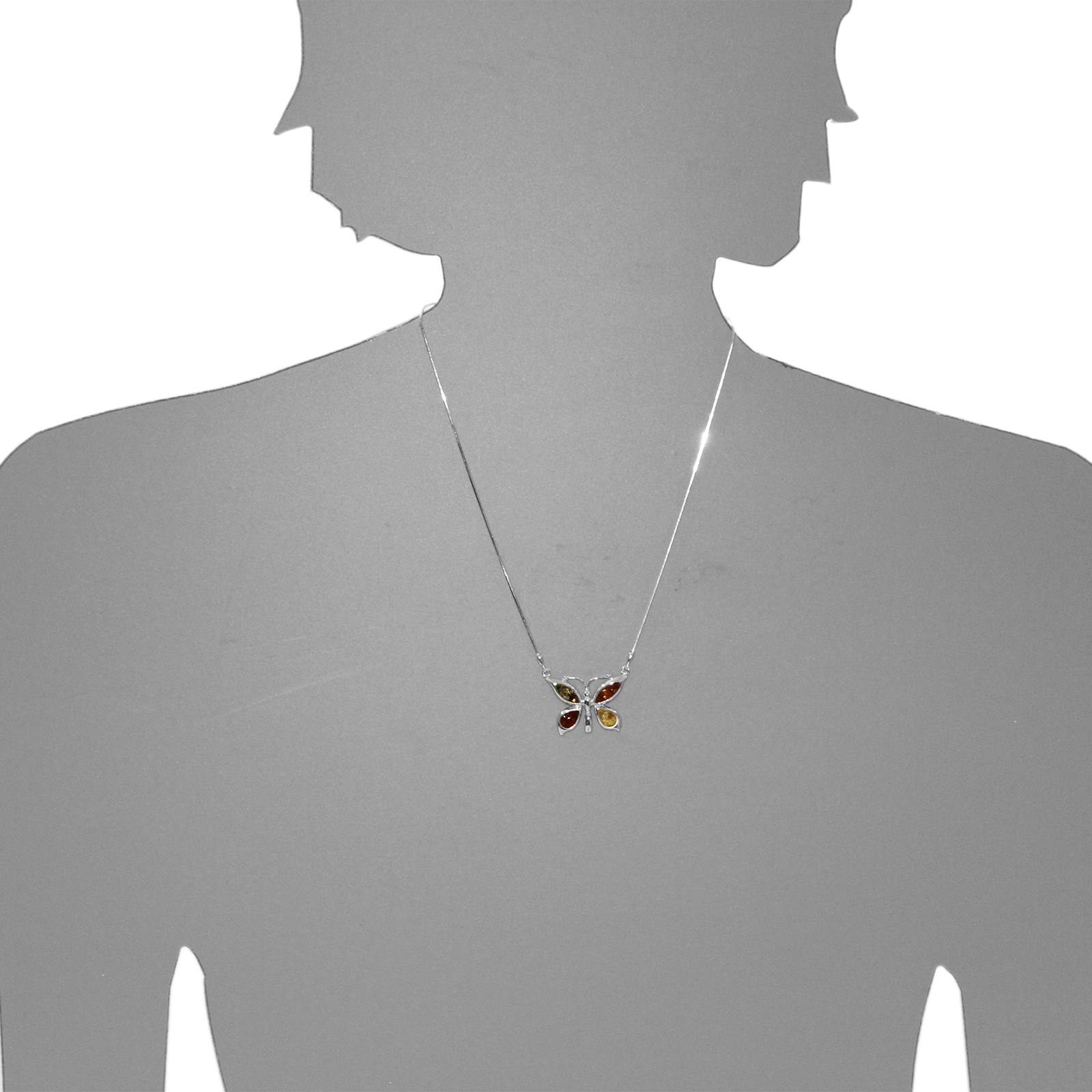 OSTSEE-SCHMUCK Collier »Ostsee-Schmuck Collier Schmetterling Collier Schmetterling«, (1 tlg.)
