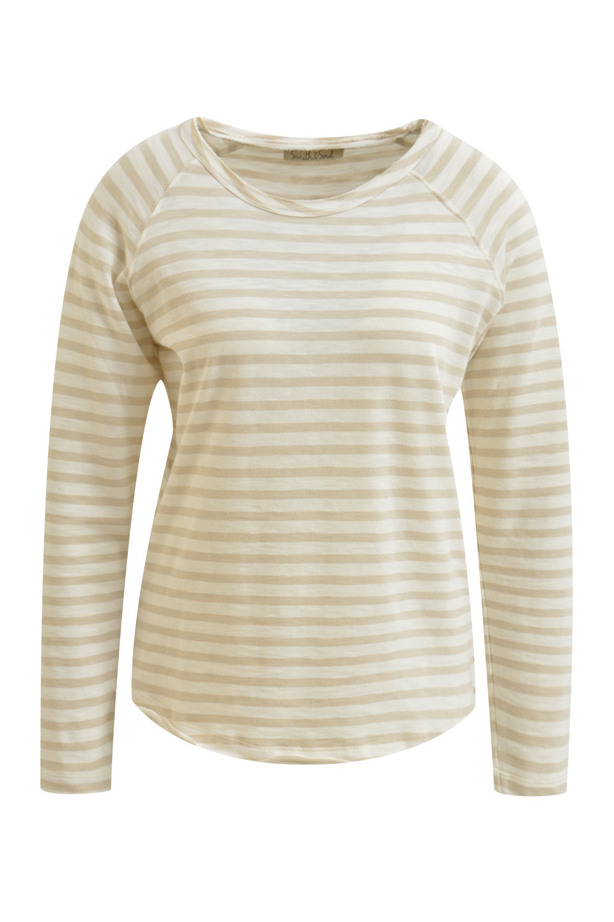 Smith & Soul Rundhalsshirt, mit offenen Kanten