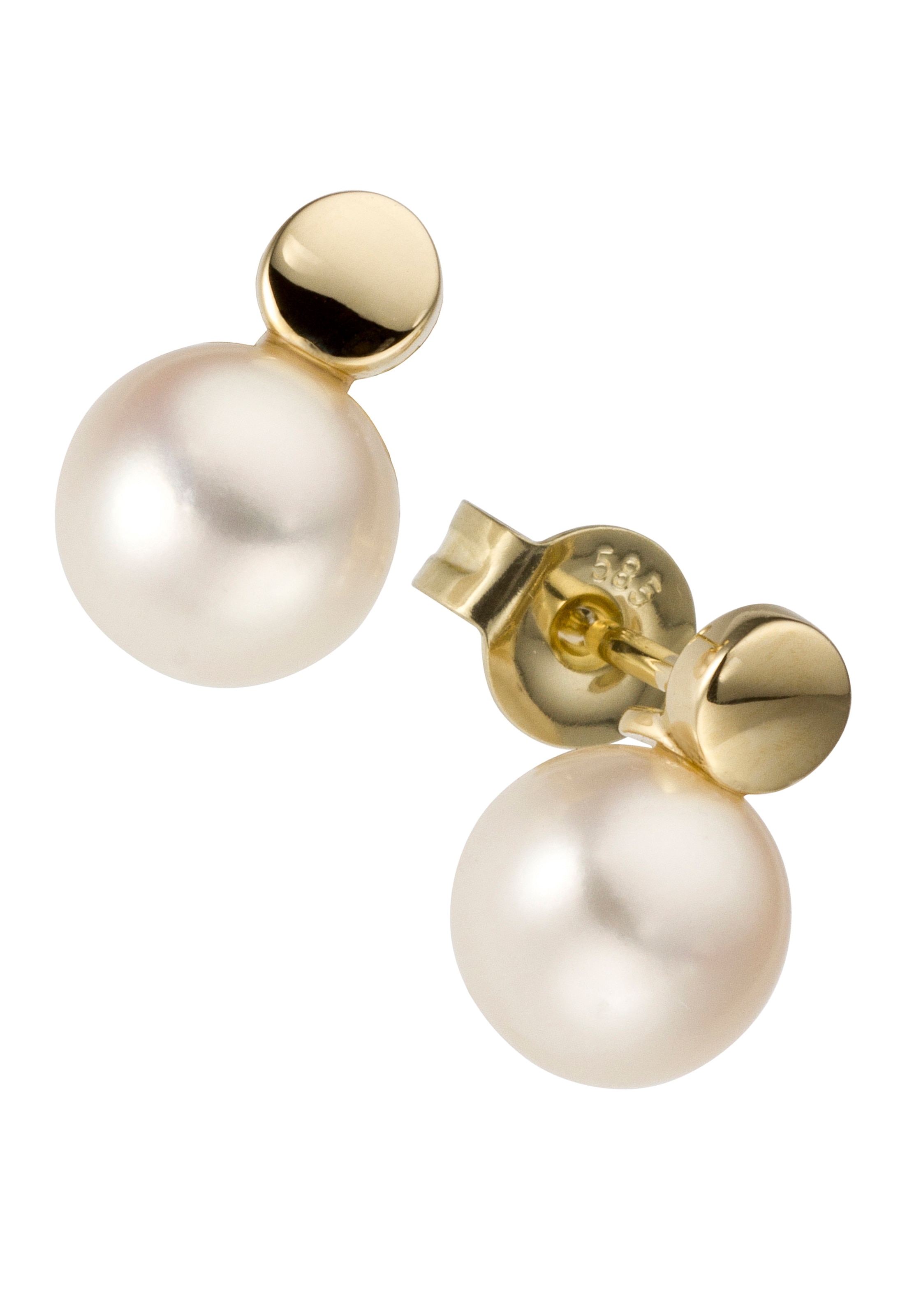 mit »Ohrringe online Ohrstecker bestellen BAUR Perlen«, 585 | JOBO Paar Gold