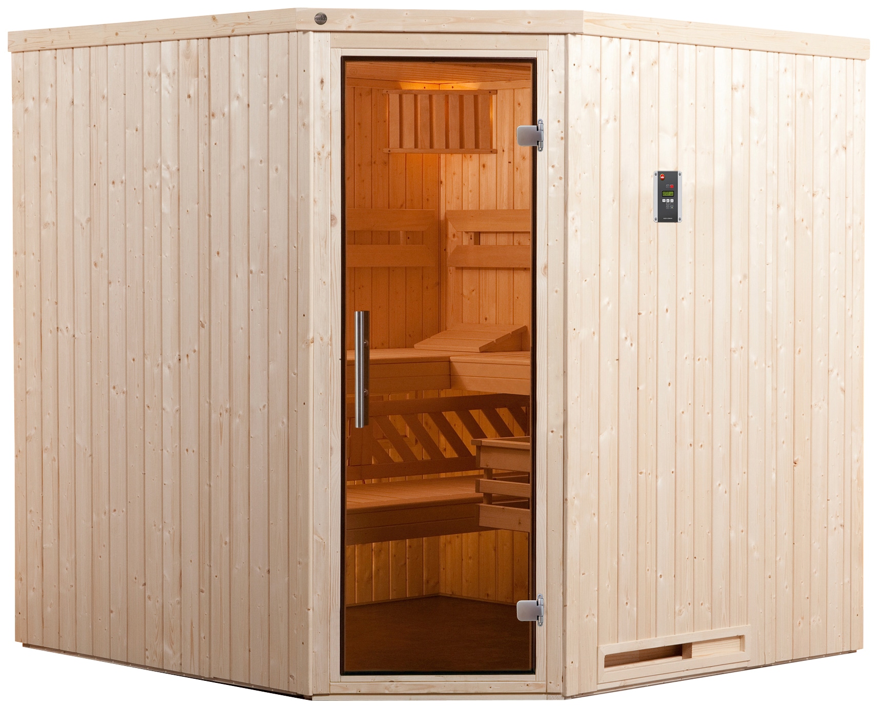 weka Sauna »Varberg 3«, 7,5 kW Ofen mit ext. Steuerung