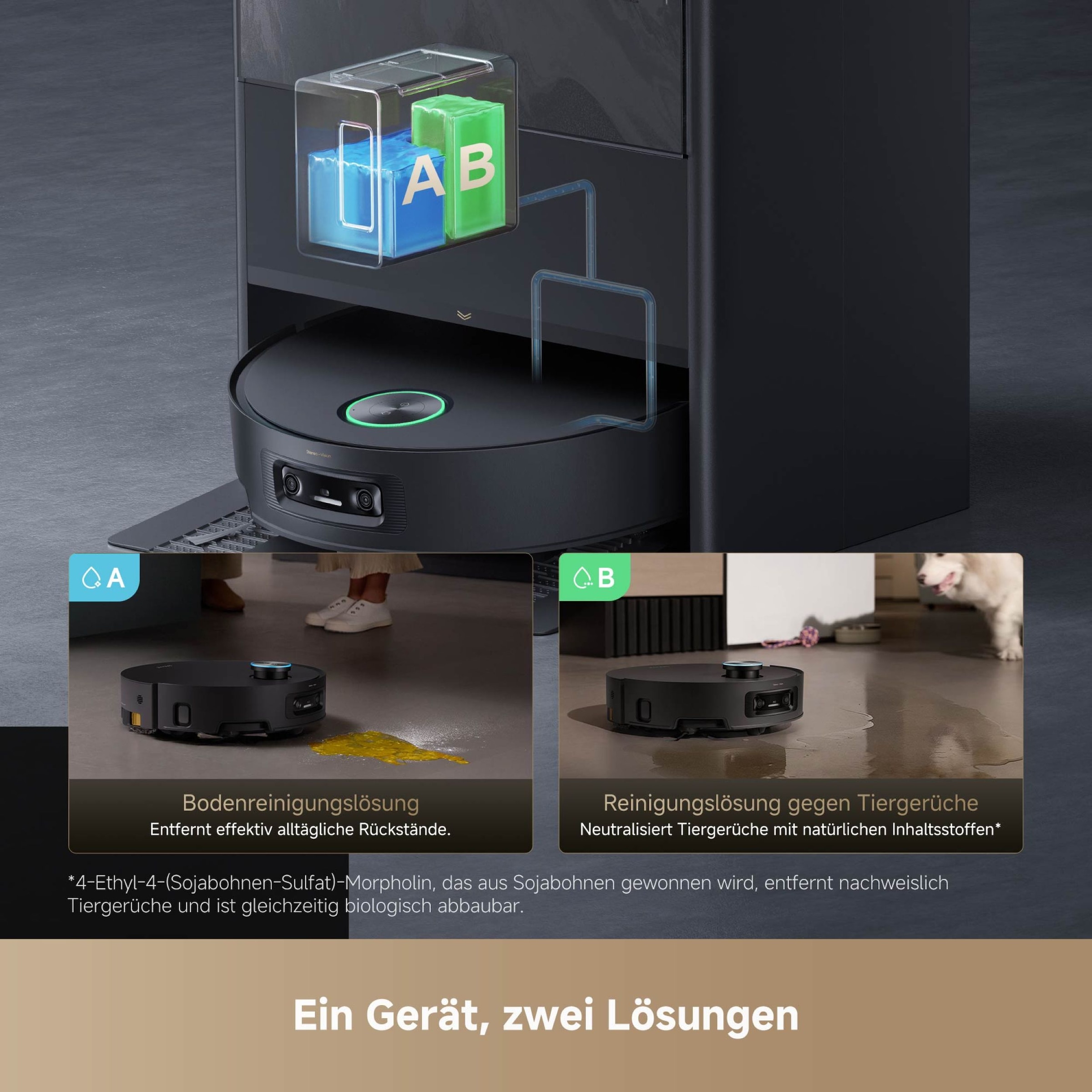 Dreame Nass-Trocken-Saugroboter »Aqua10 Ultra Track Complete« Warmwasser-Wischsystem, überwindet Hindernisse, 25.000 Pa Saugkraft