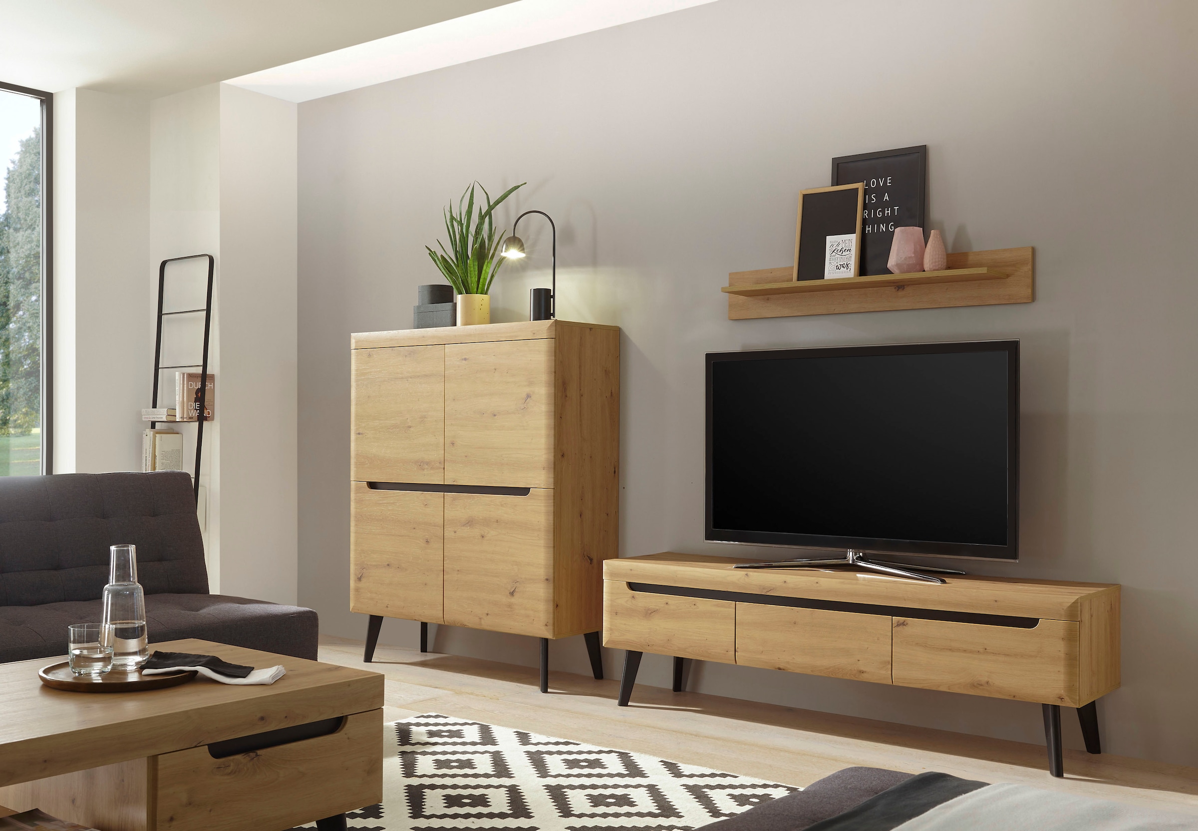 Home affaire Wohnwand »Torge, Anbauwand, Schrankwand, Mediawand, Wohnzimmer-Set« 3 Stk. tlg.
