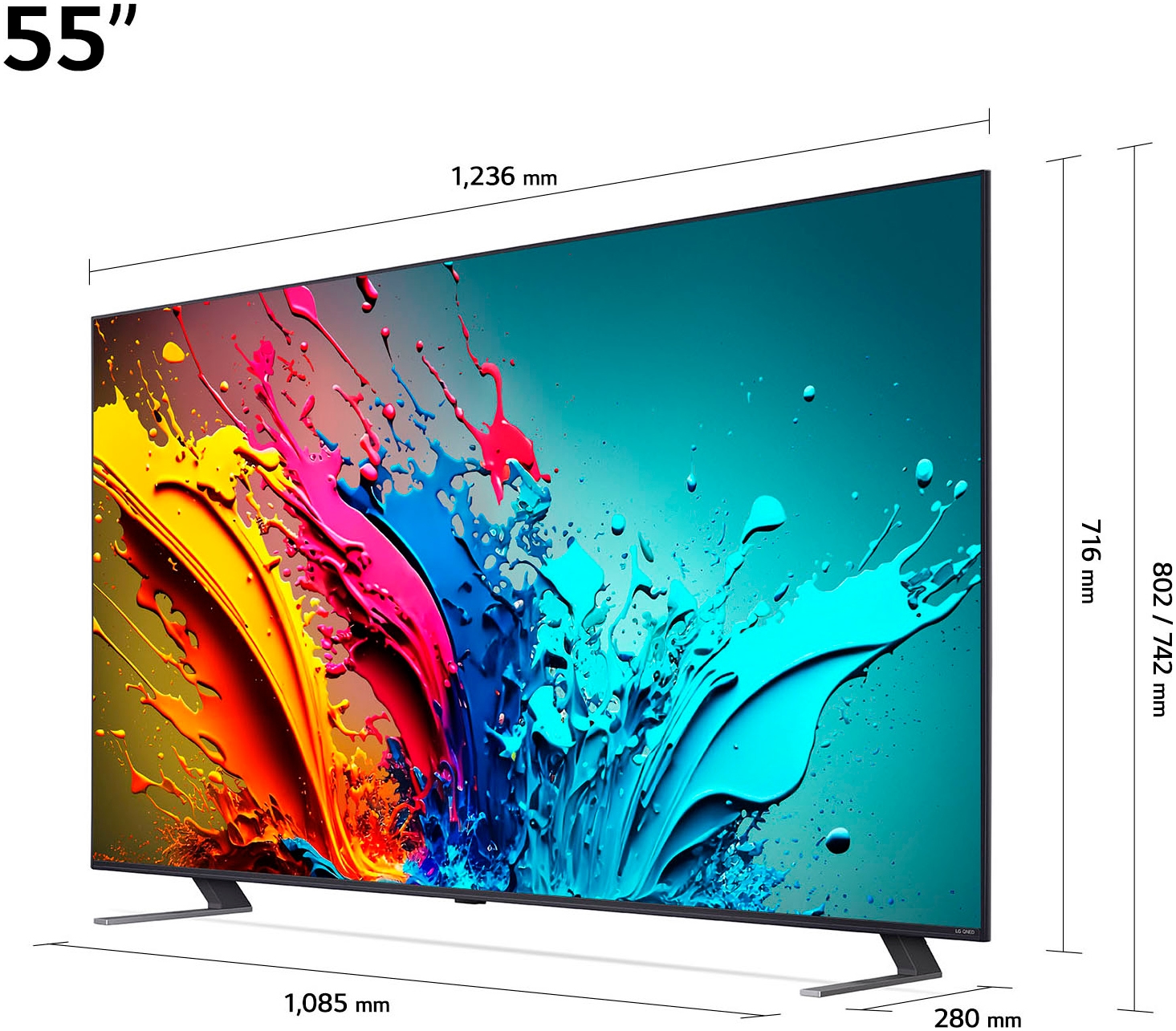 LG QNED-Fernseher »55QNED85T6C«, 4K Ultra HD, Smart-TV
