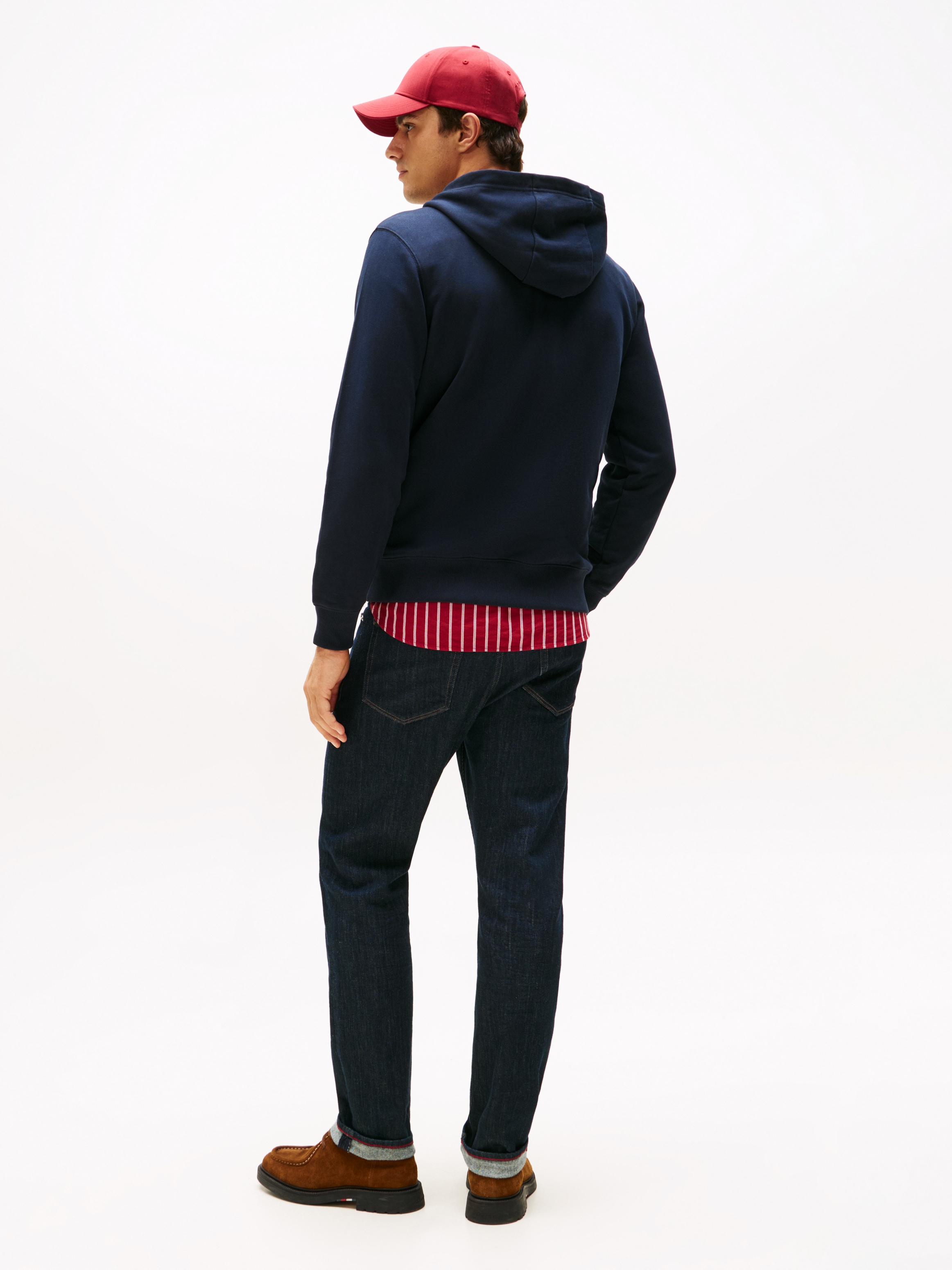 Tommy Hilfiger Kapuzensweatshirt »LINEAR FLAG GRAPHIC«, Regular Fit, Hoodie, Kapuze mit Tunnelzug