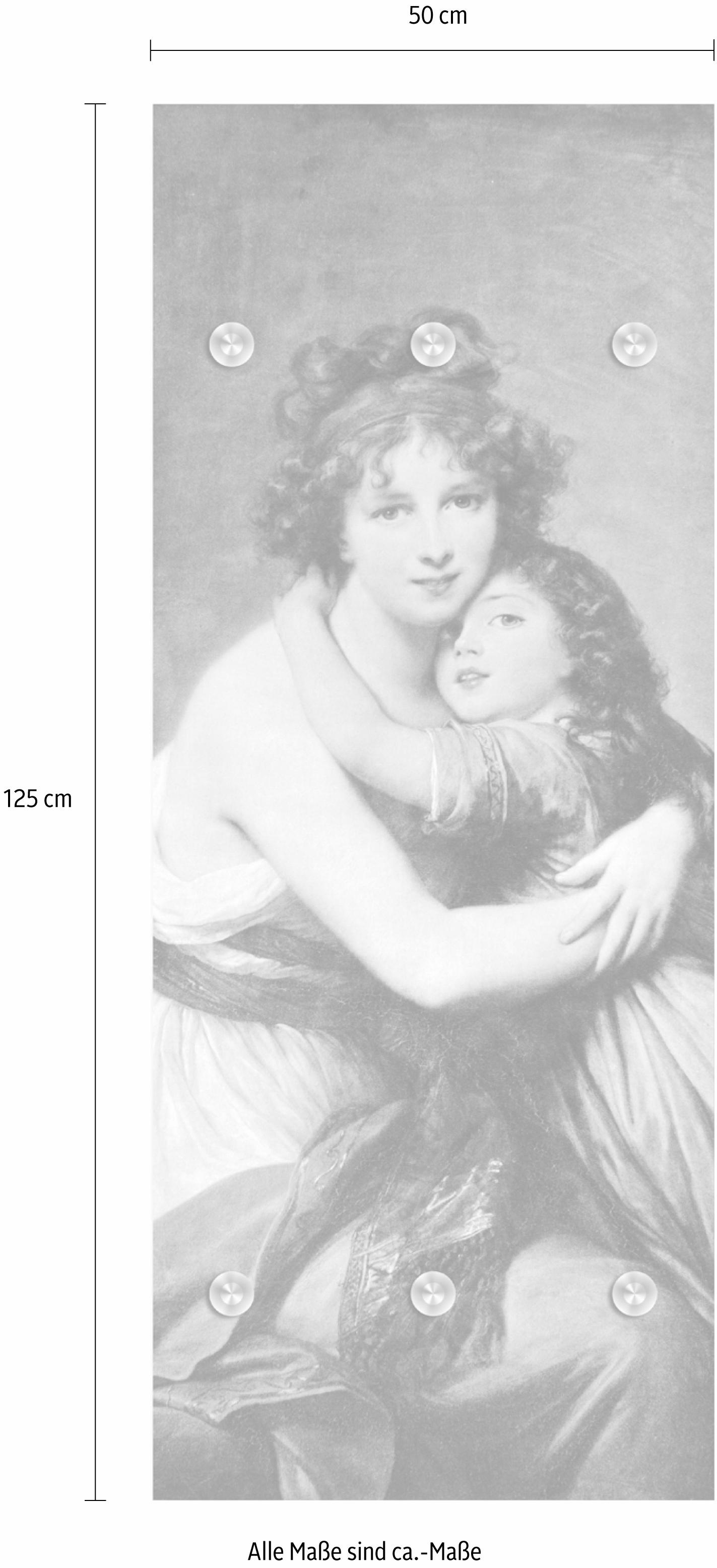 queence Garderobenleiste »Mutter und Kind«, mit 6 Haken, 50 x 120 cm