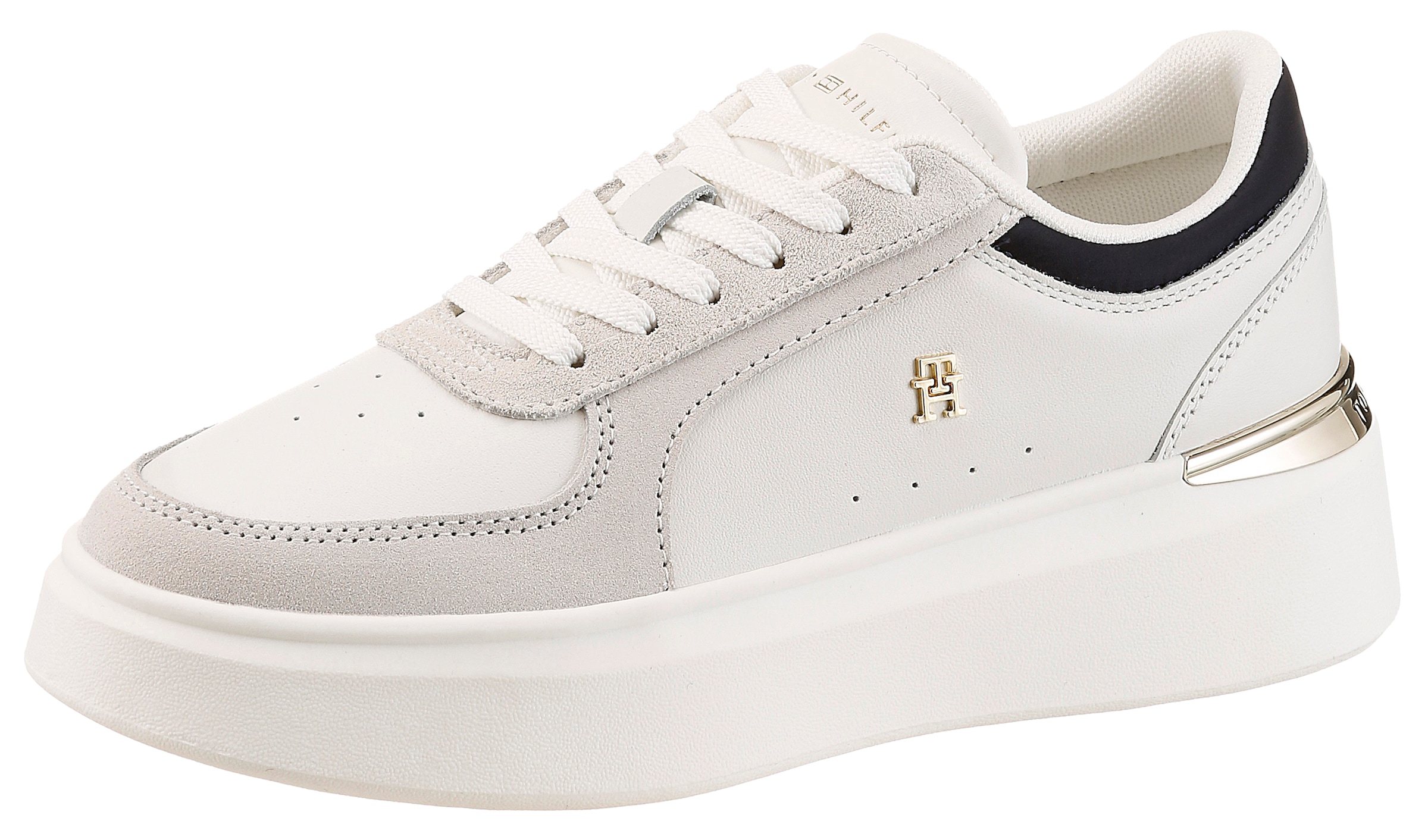Tommy Hilfiger Plateausneaker "TH SATIN PLATFORM SNEAKER" Freizeitschuh, Sc günstig online kaufen