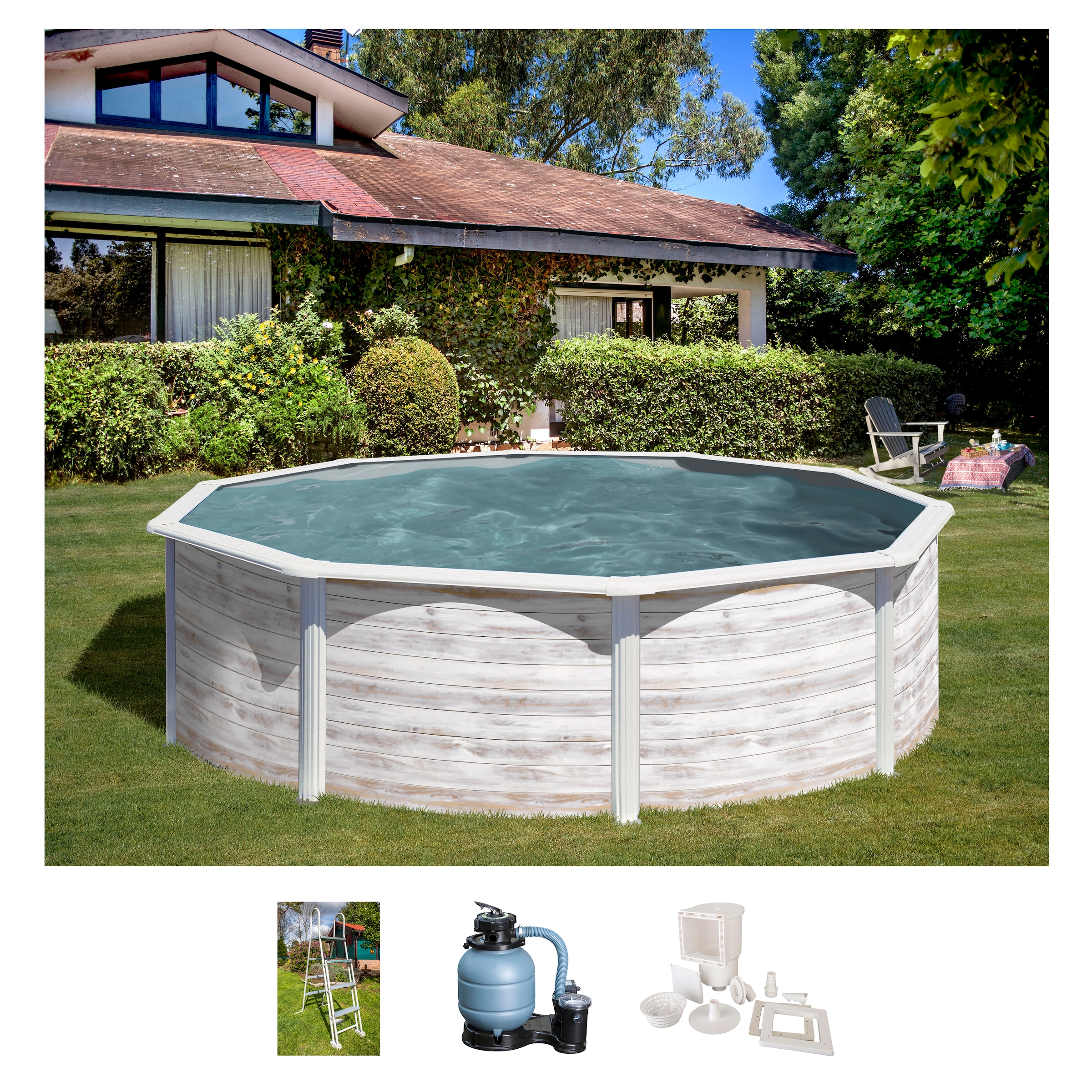 Gre Rundpool "Finlandia" Höhe 120 cm, in versch. Größen erhältlich günstig online kaufen