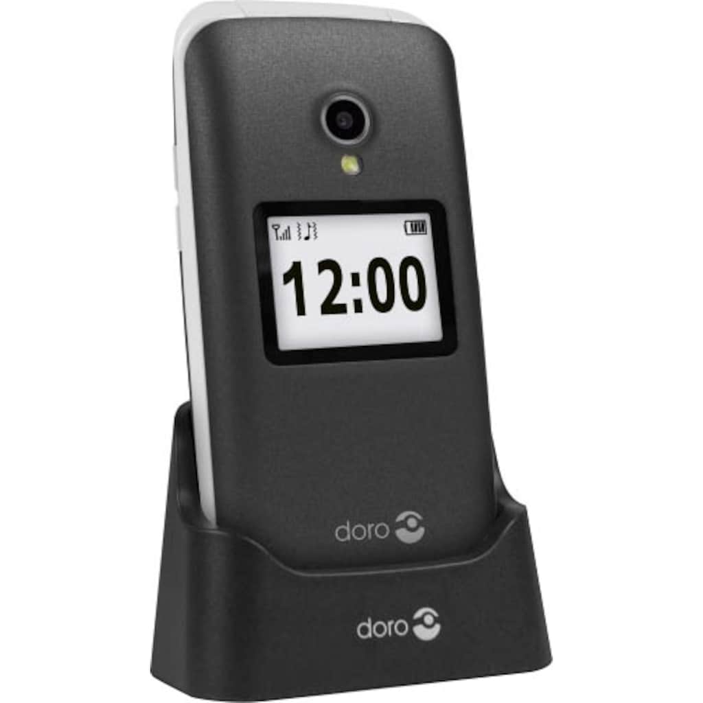 Doro Klapphandy »2424«, anthrazit, 6,1 cm/2,4 Zoll, 3 MP Kamera