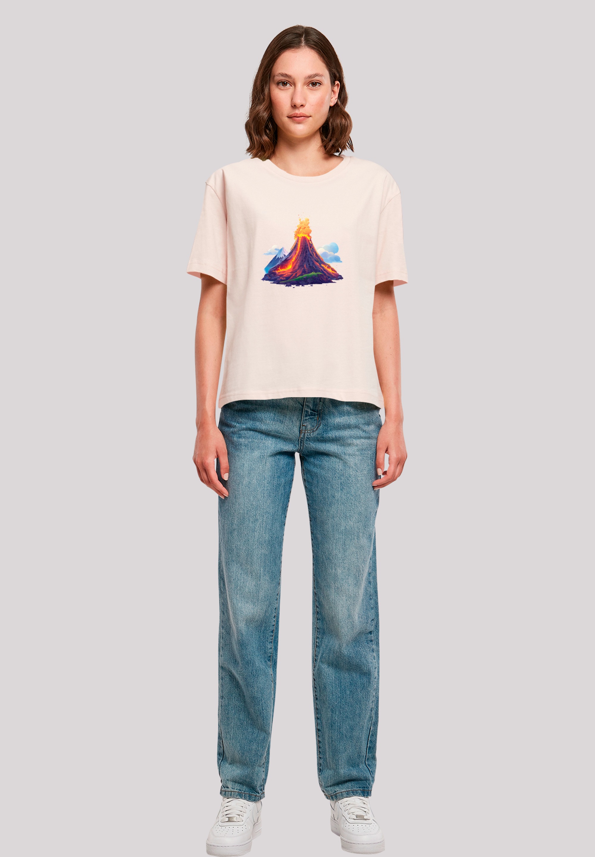 F4NT4STIC T-Shirt »Vulkanausbruch«, Premium Qualität