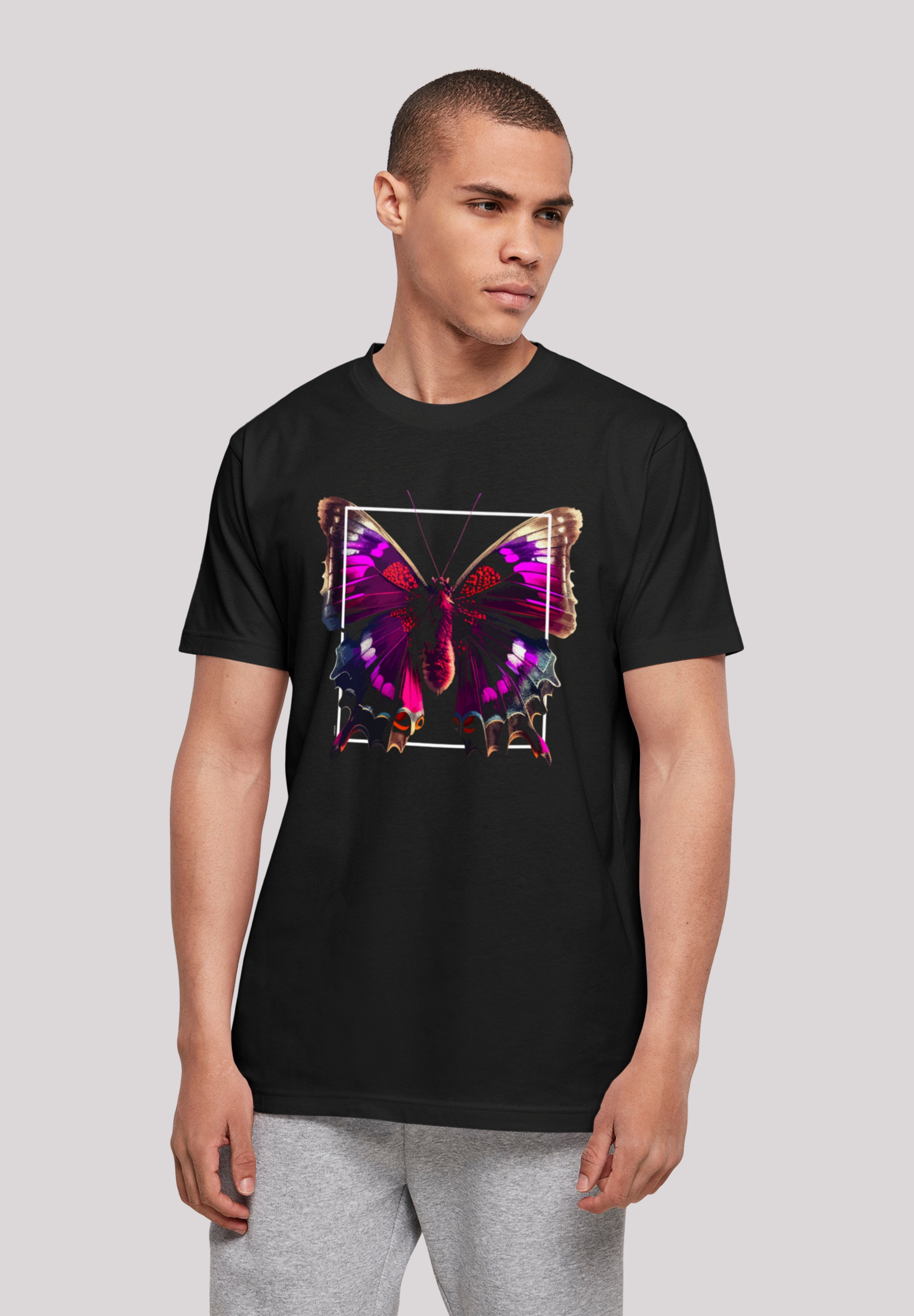 F4NT4STIC T-Shirt "Pink Schmetterling TEE UNISEX", Print günstig online kaufen