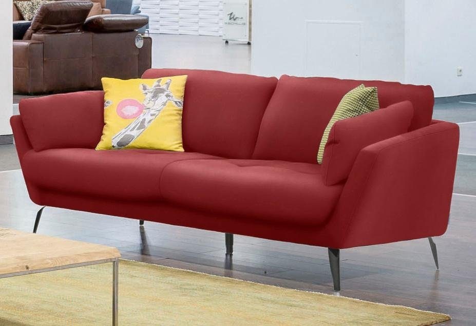 W.SCHILLIG 2-Sitzer »softy«, mit dekorativer Heftung im Sitz, Füße