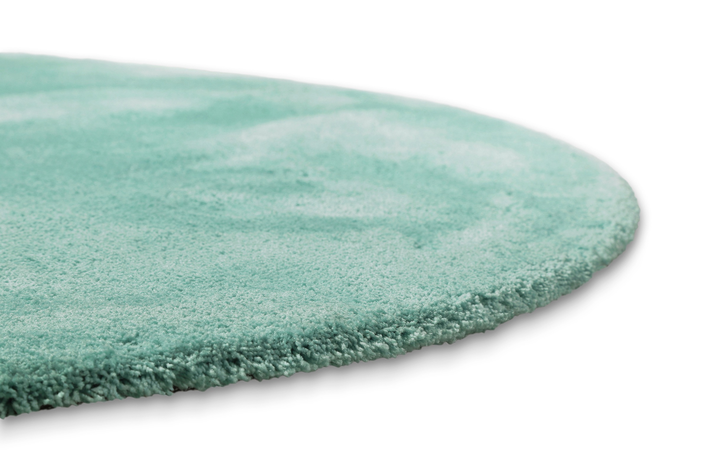 Homie Living Teppich »Pisa«, rund, 25 mm Höhe, Hochflor, Microfaser, uni, weich, Shaggy, Wohnzimmer, Schlafzimmer