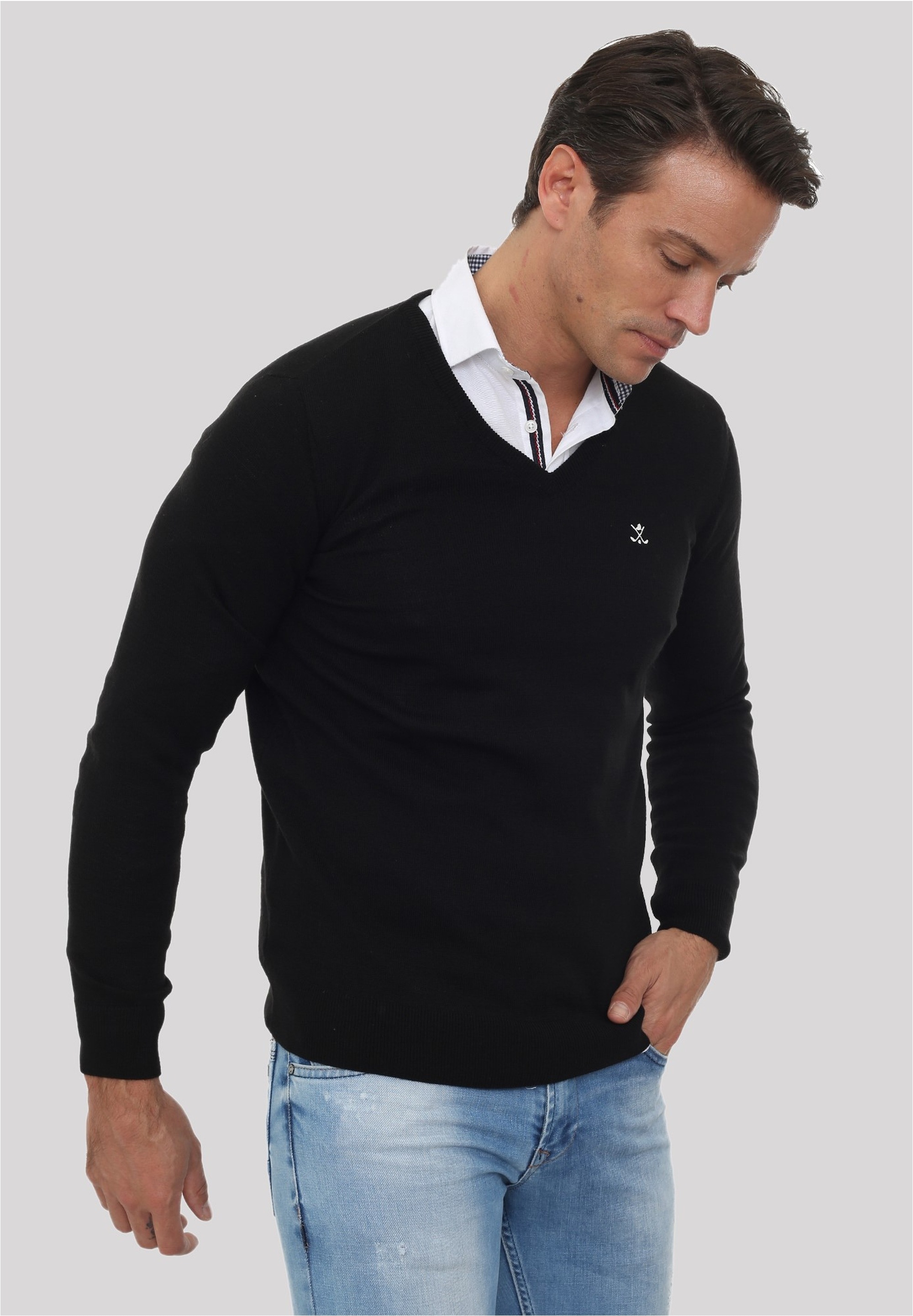 SIR RAYMOND TAILOR Strickpullover »Erky«, (1 tlg.), mit klassischem V-Ausschnitt