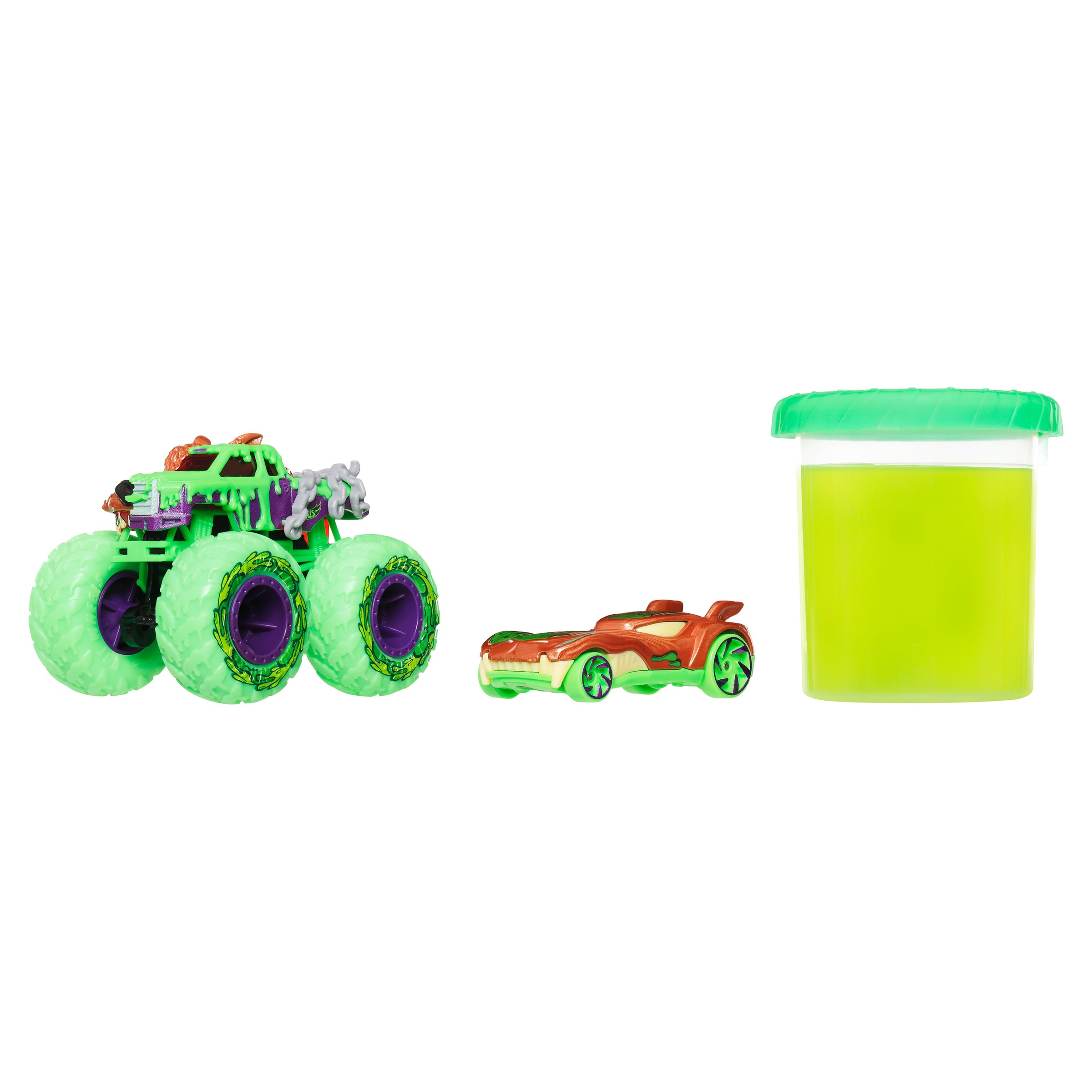 Hot Wheels Spielzeug-Monstertruck »Hot Wheels Monster Truck« inklusive 113 g Schleim