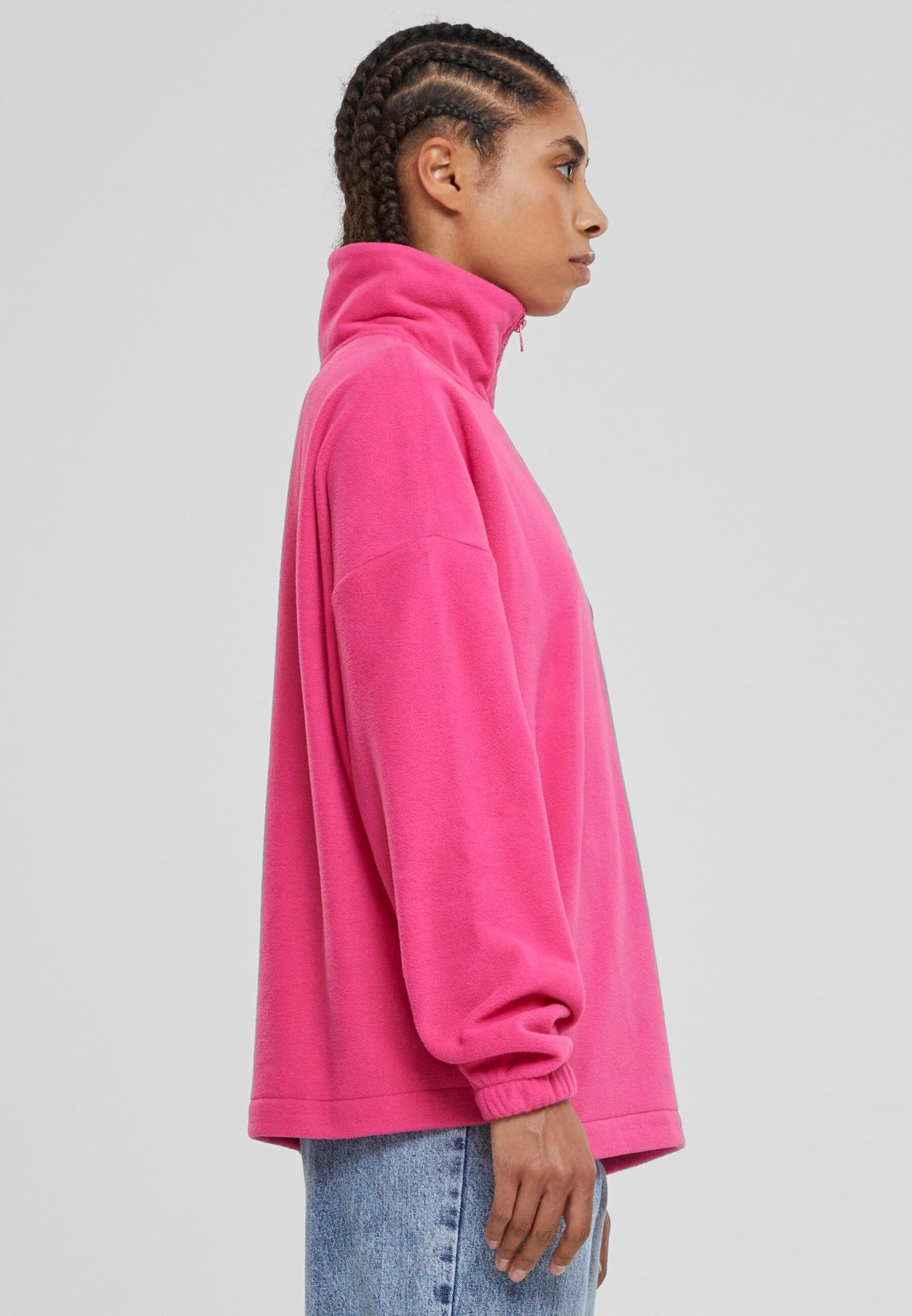 URBAN CLASSICS Sweater »Urban Classics Damen Ladies Polar Fleece Troyer«