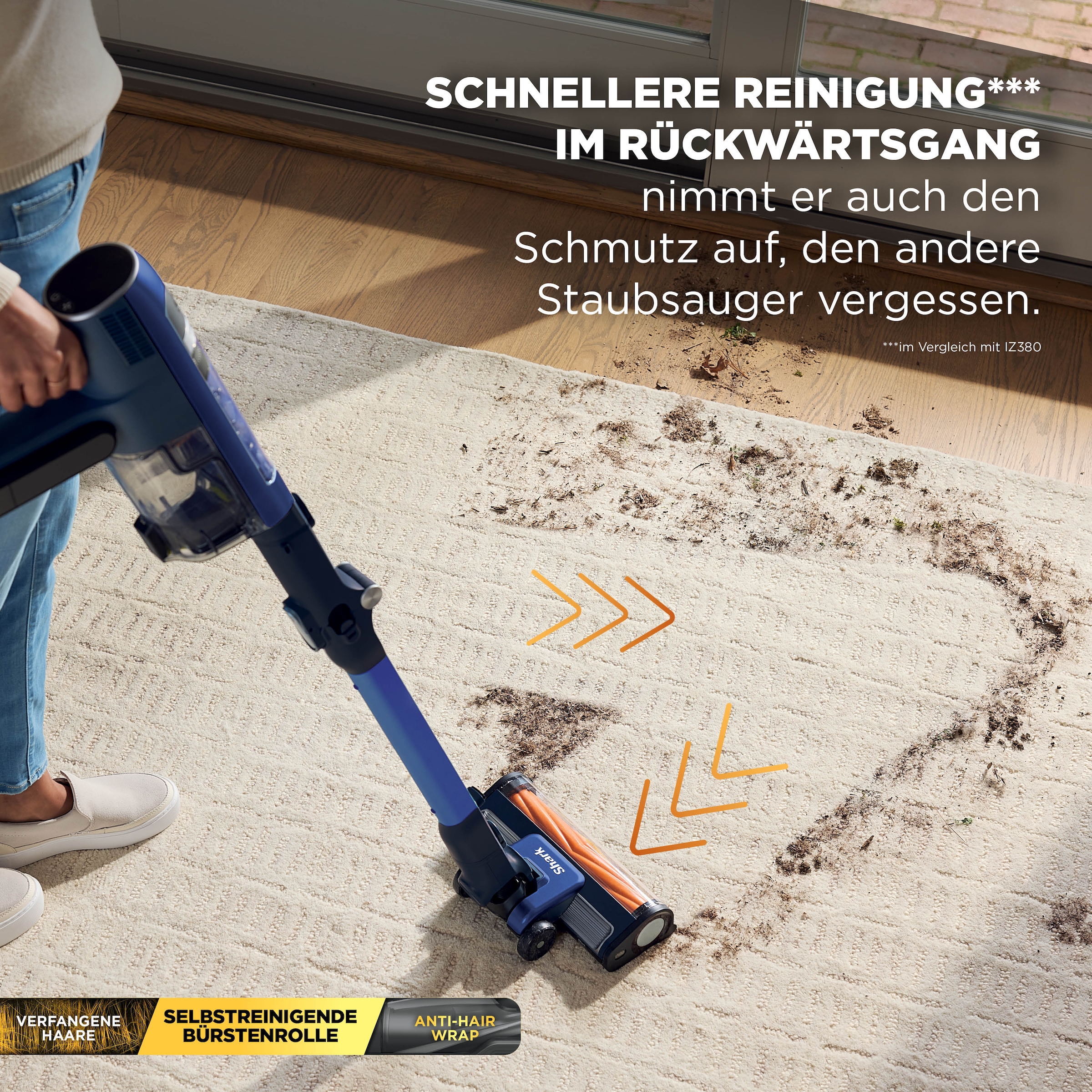 Shark Akku-Hand-und Stielstaubsauger »Shark PowerDetect Speed IA1241EU« 4 PowerDetect-Technologien, Reveal-Technologie