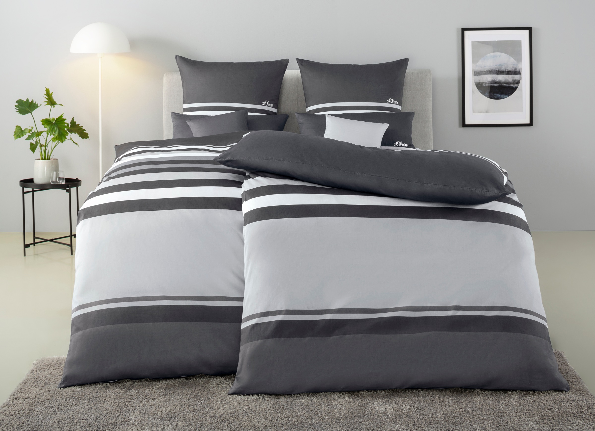 s.Oliver Bettwäsche "Fenja in Gr. 135x200 oder 155x220 cm" 2 Stk. tlg. gest günstig online kaufen