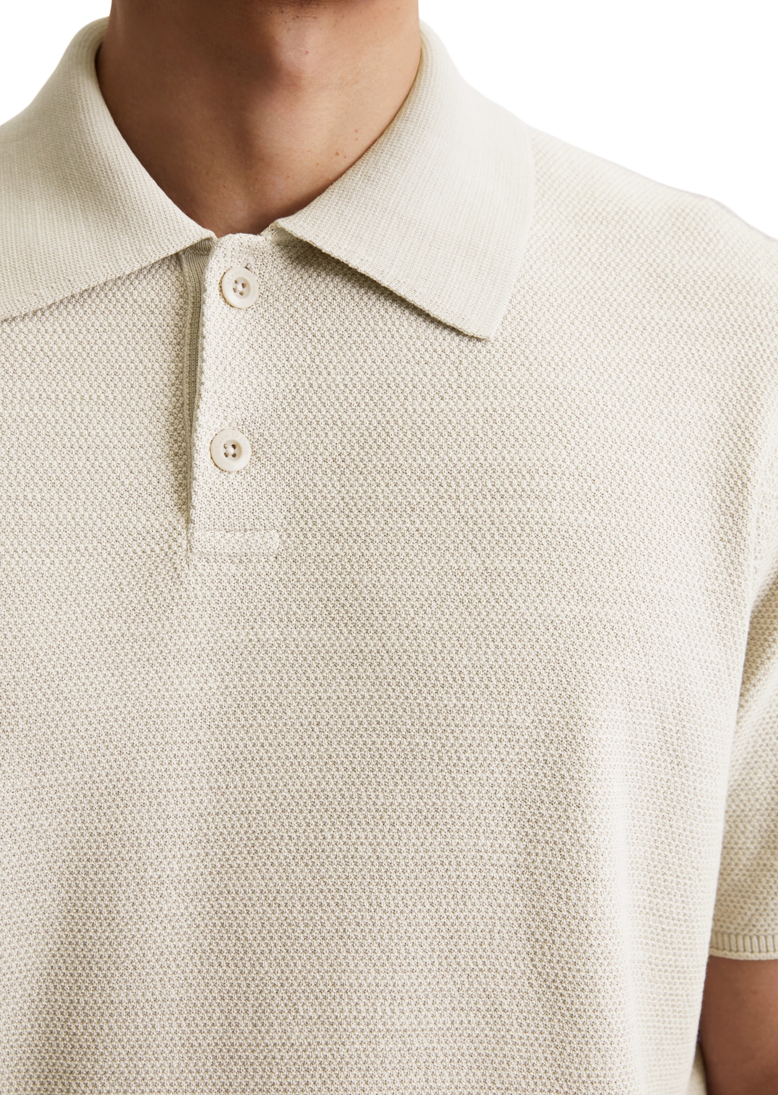 Marc O'Polo Kurzarmpullover »mit feiner Piqué-Struktur«