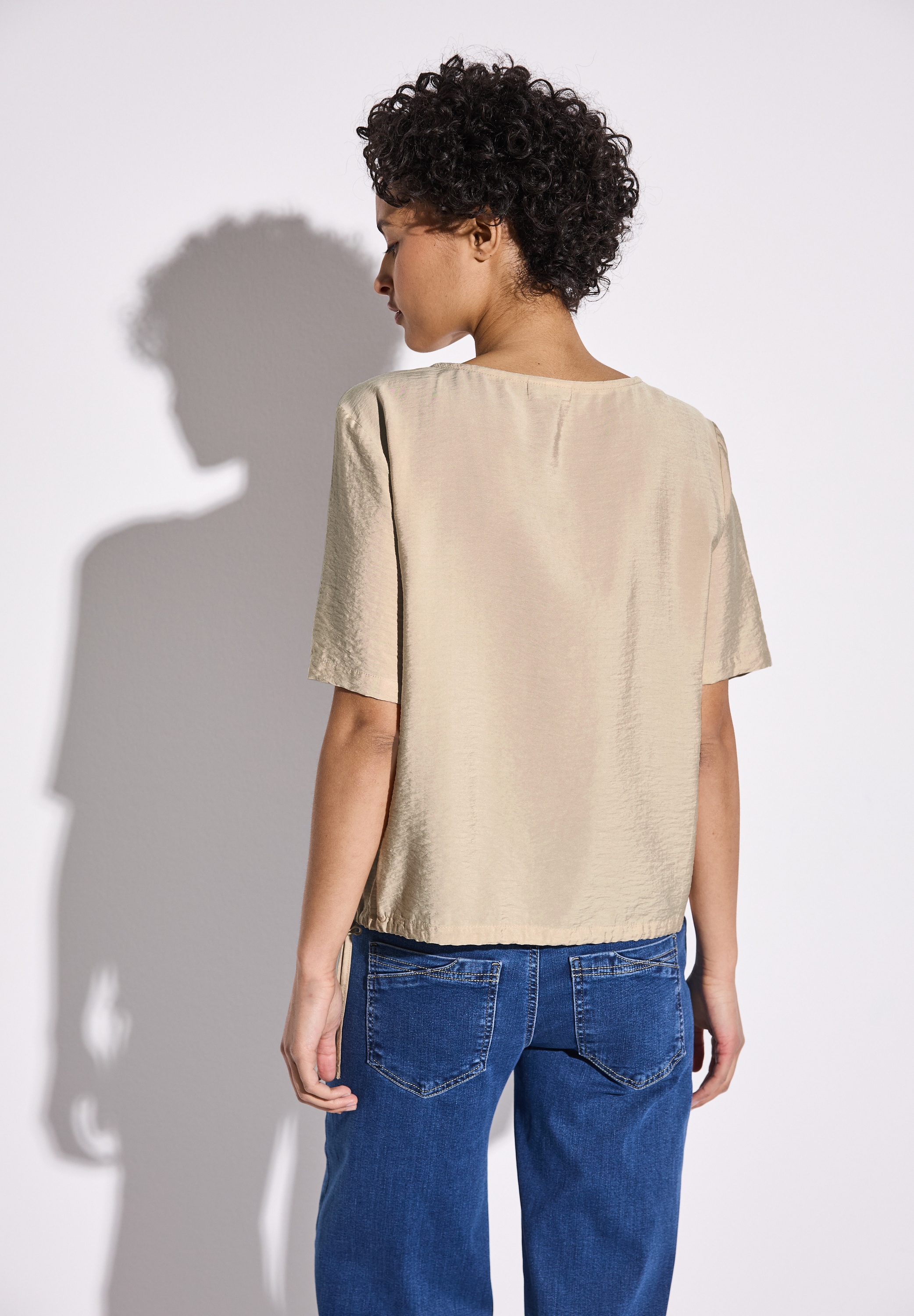 STREET ONE Klassische Bluse, mit Tunnelzug am Saum