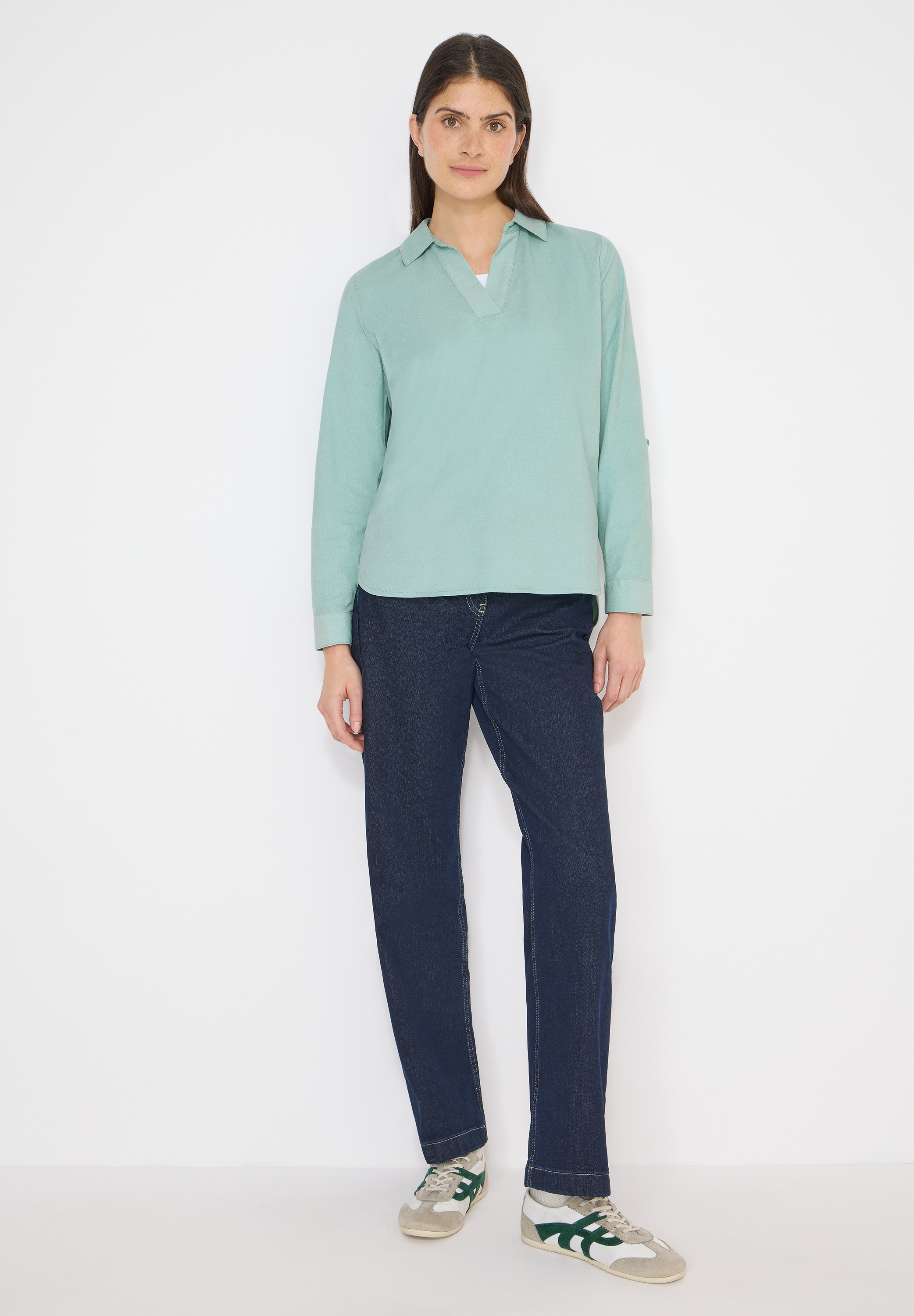 Cecil Langarmbluse aus reiner Baumwolle