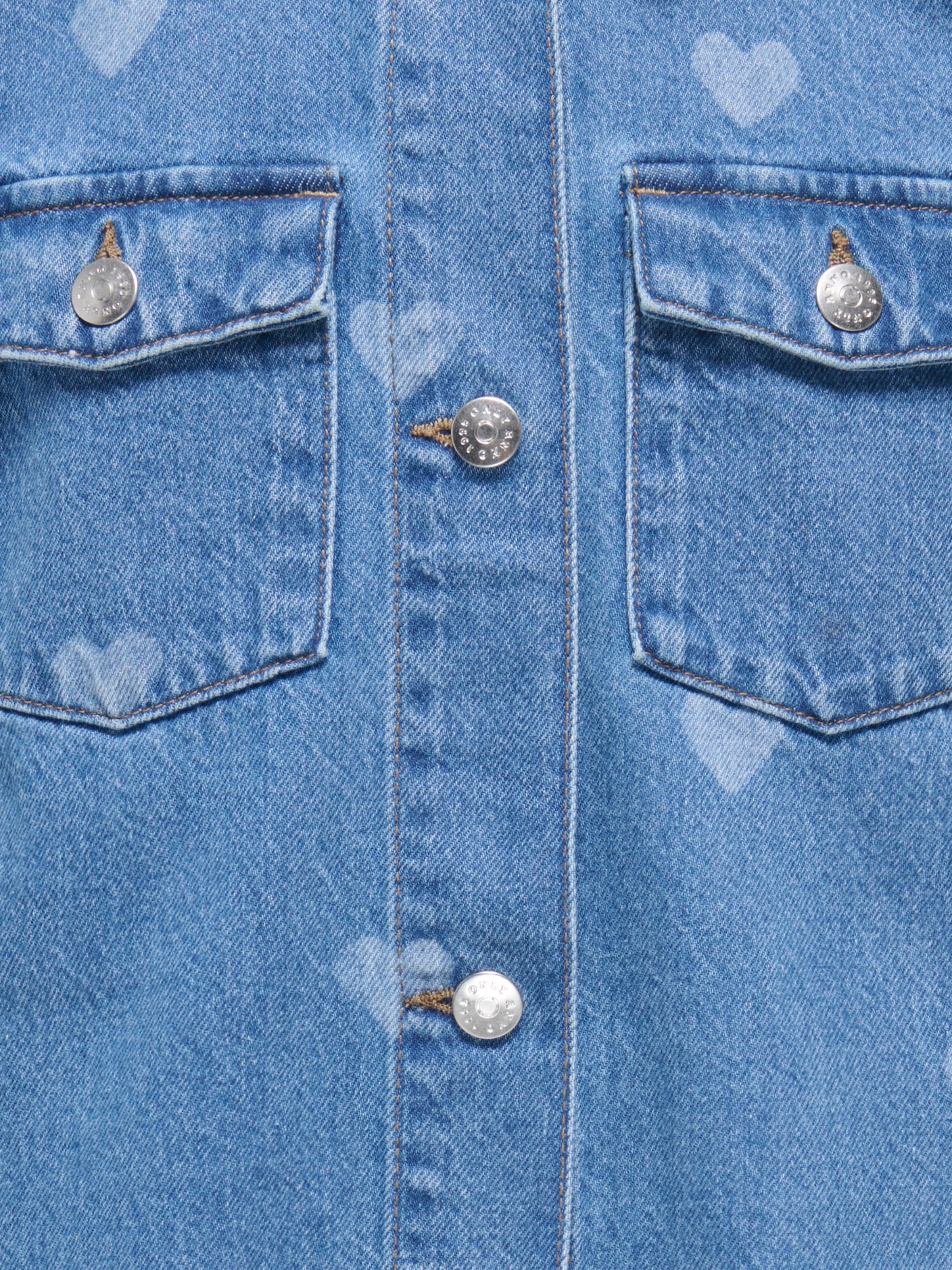 KIDS ONLY Jeanskleid »KOGLOVA SS HEART DNM DRESS« Brusttaschen