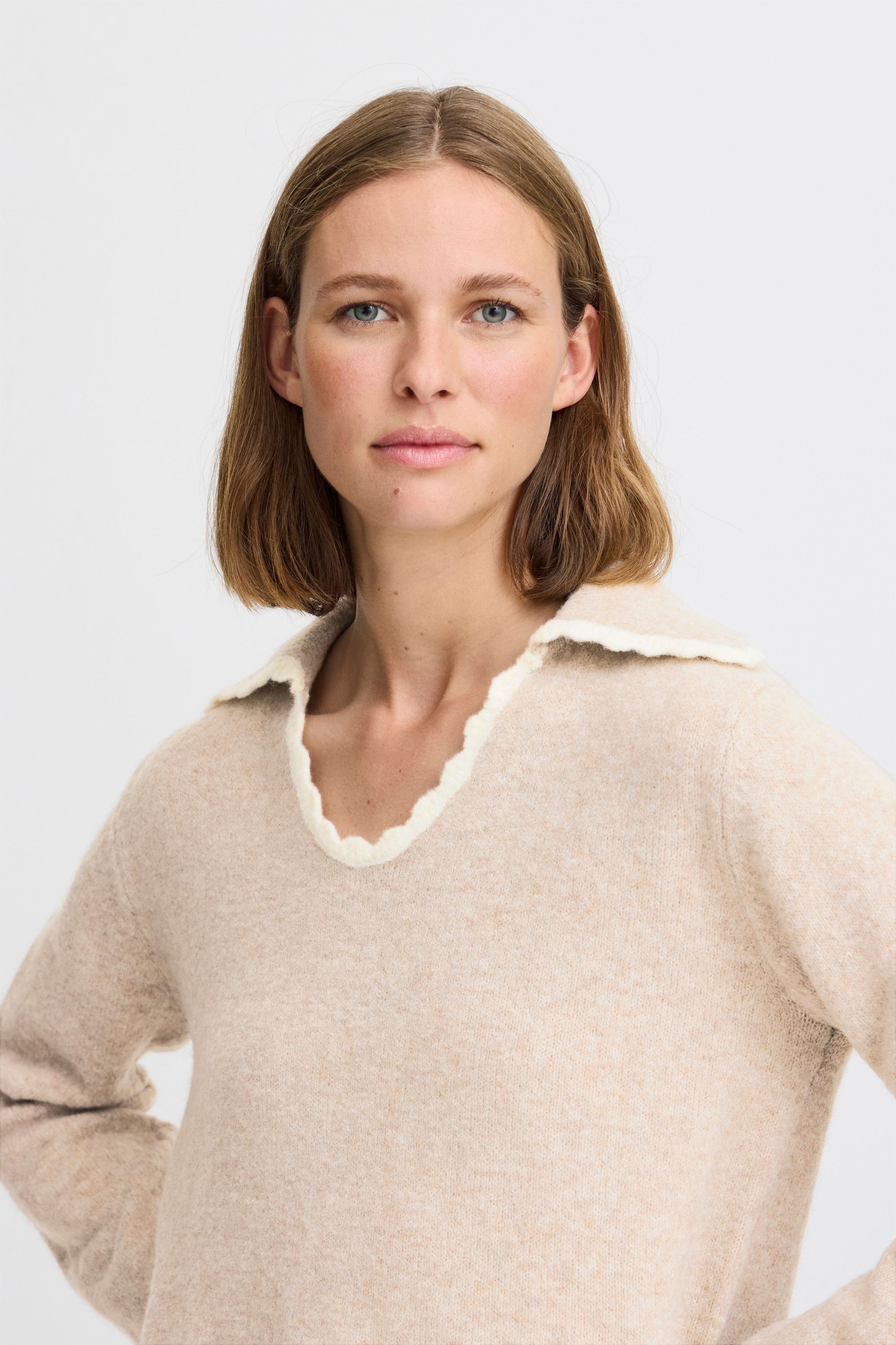 b.young Strickpullover »Strickpullover BYNINNA W. COLLAR -«