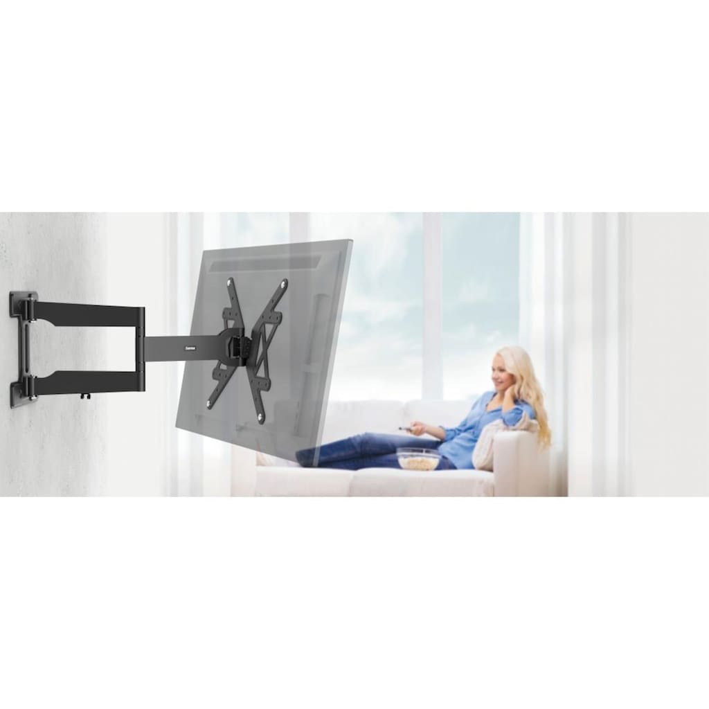 Hama TV-Wandhalterung »TV-Wandhalter Arm 72cm ausziehbar, 81 - 165 cm (32"- 65"),43",50",55"«, bis 165 cm Zoll