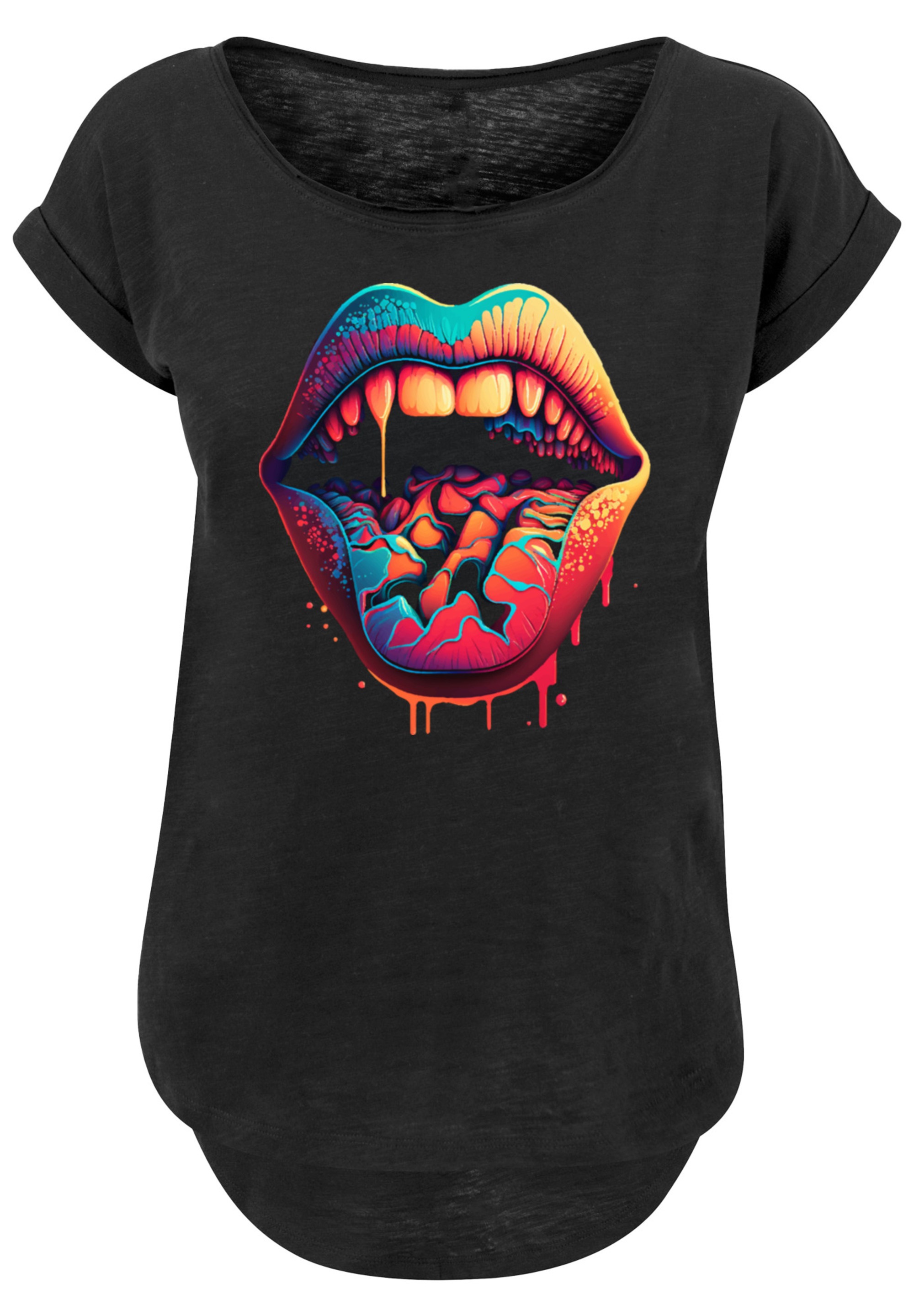 F4NT4STIC T-Shirt "Drooling Lips LONG TEE", Print günstig online kaufen