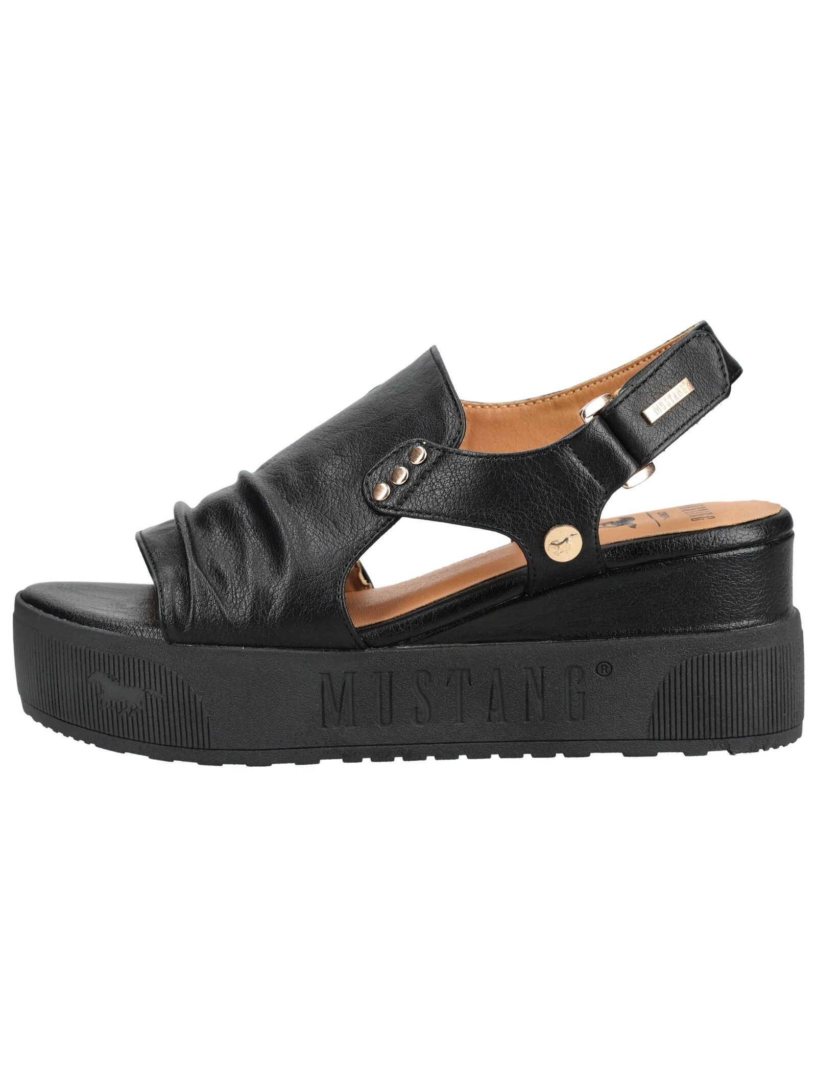 Mustang Shoes Keilsandalette "Mustang Shoes Sandalen Textil" günstig online kaufen