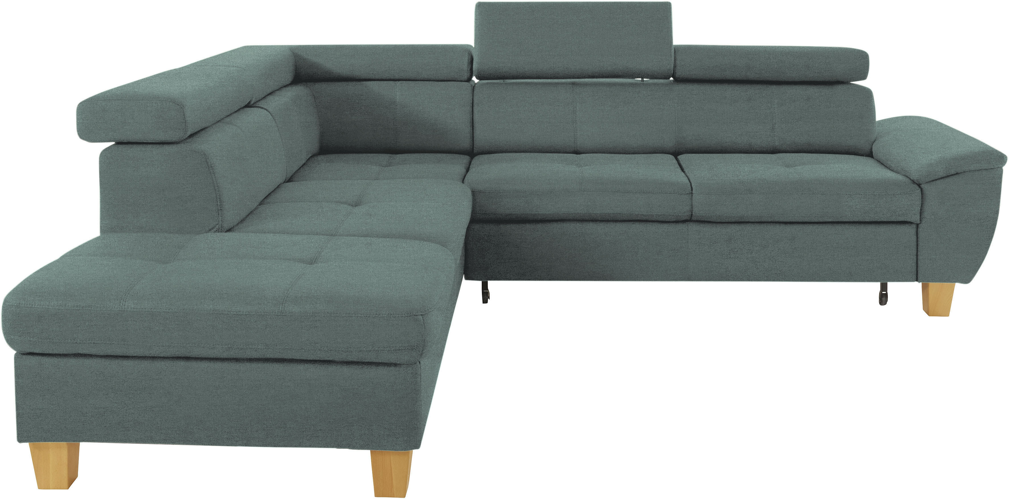 Thumbnail - exxpo - sofa fashion Ecksofa "Enya, hoher Sitzkomfort, Breite 266cm, bequem, 12cm hohe Füße, L-Form" mit Kopfteilverstel...