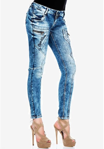 Slim-fit-Jeans, mit niedrige Taille in Skinny Fit