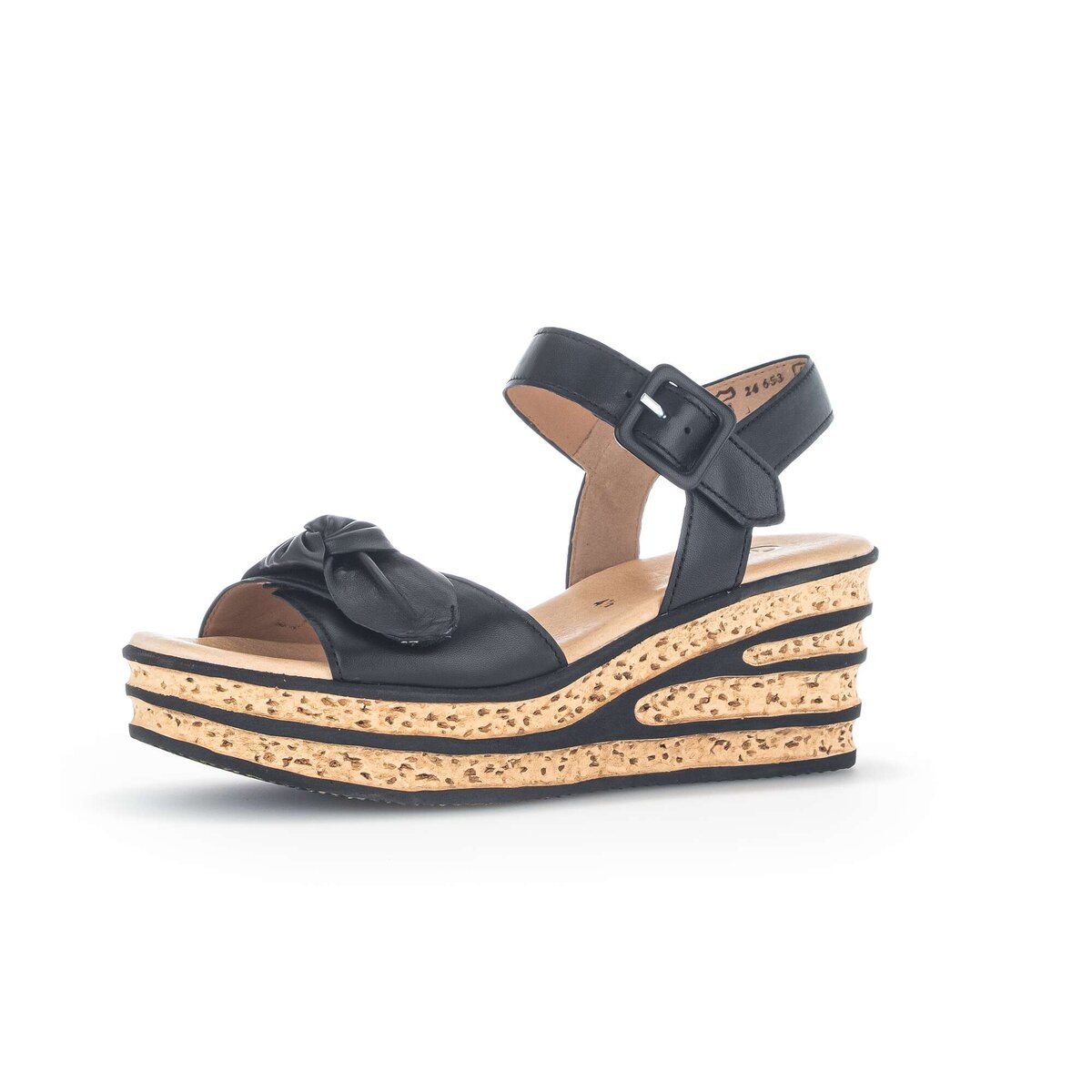 GABOR Damen Keilsandalette "Keilsandalette", Gr. 35schwarz, Schuhe