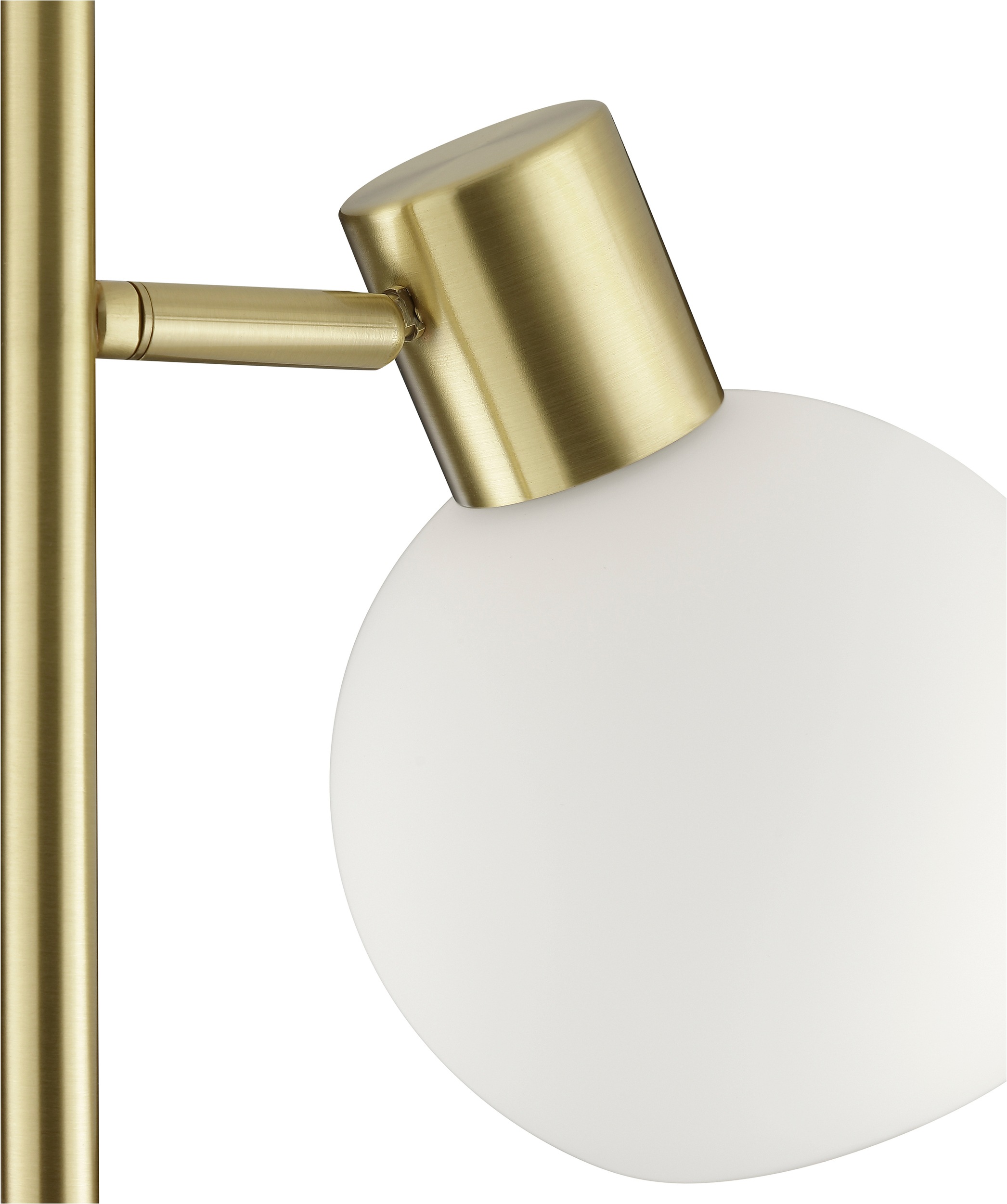 Brilliant Stehlampe »Cony« E14 1 Stk. 150 x 20 x 31 cm, E14 Fassung, Metall/Glas, messingfarben/opal weiß