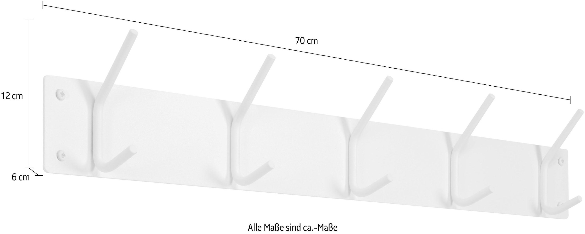 Thumbnail - Spinder Design Garderobenhaken "FUSION" Metall, Breite 70 cm