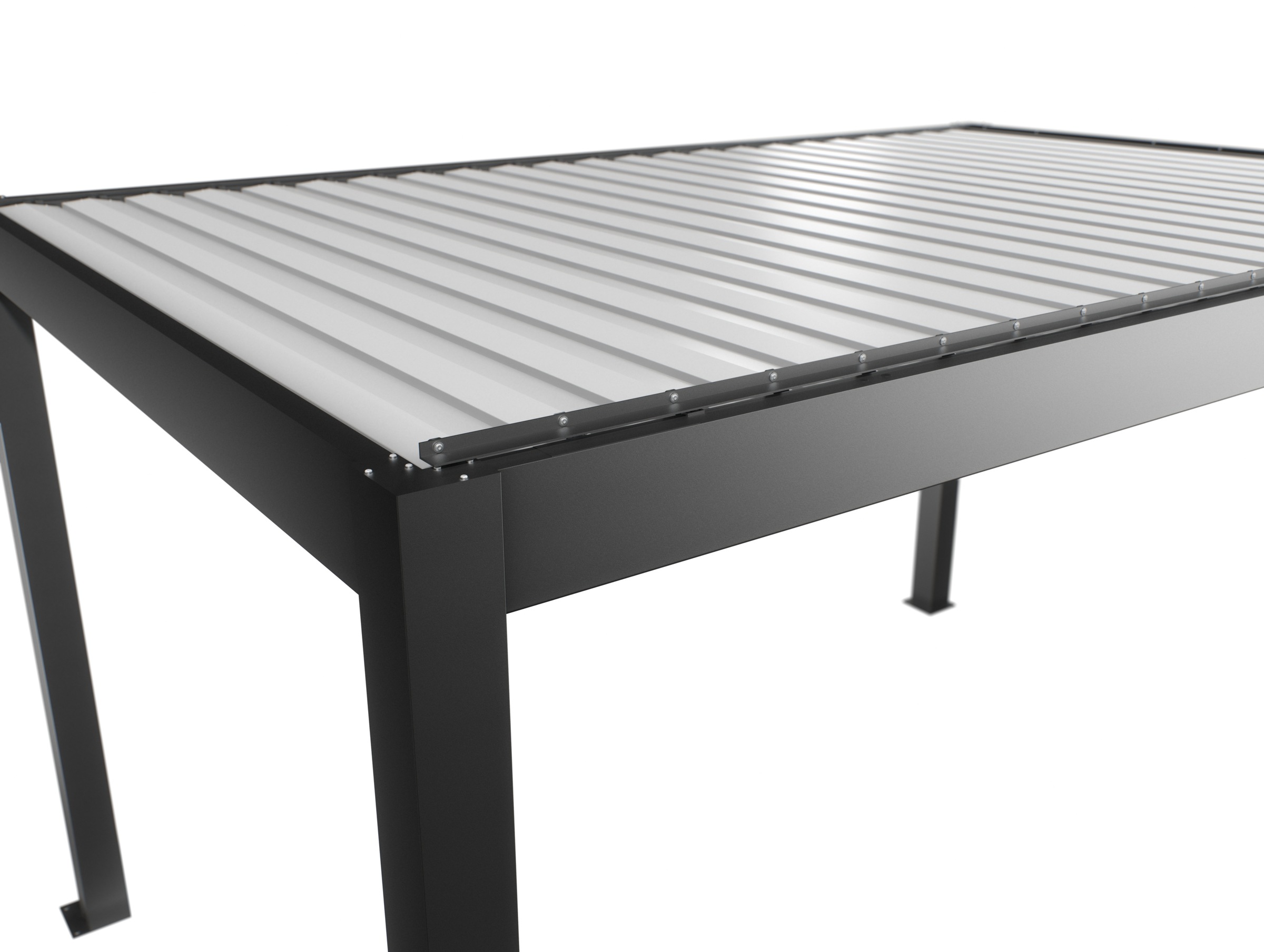 Pergola BIOHORT "3x3, verschiedene Farben", dunkelgrau, metallic, B:312cm H:264cm T:312cm, Pergolen, ausgezeichnet mit dem Red Dot Design Award 2