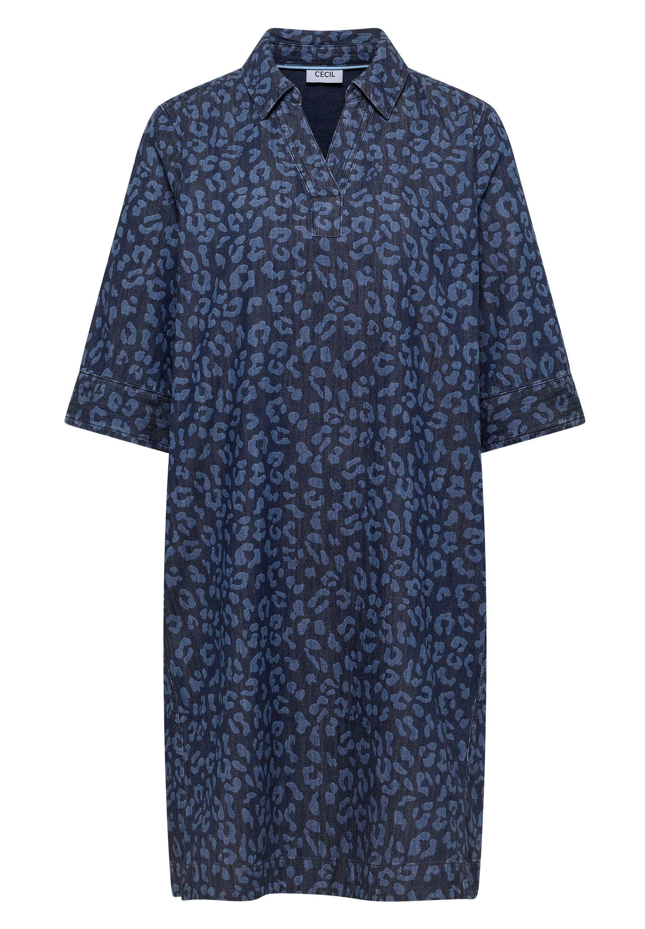 Cecil Shirtkleid Ohne Taschen mit Leo-Muster